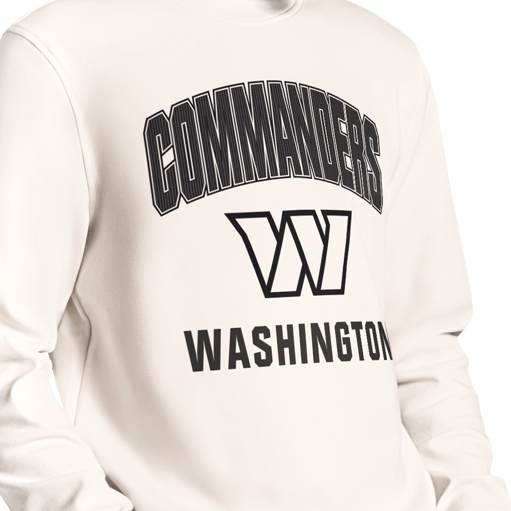 Men's MSX by Michael Strahan Cream Washington Commanders Finish Line Tri-Blend Sweatshirt