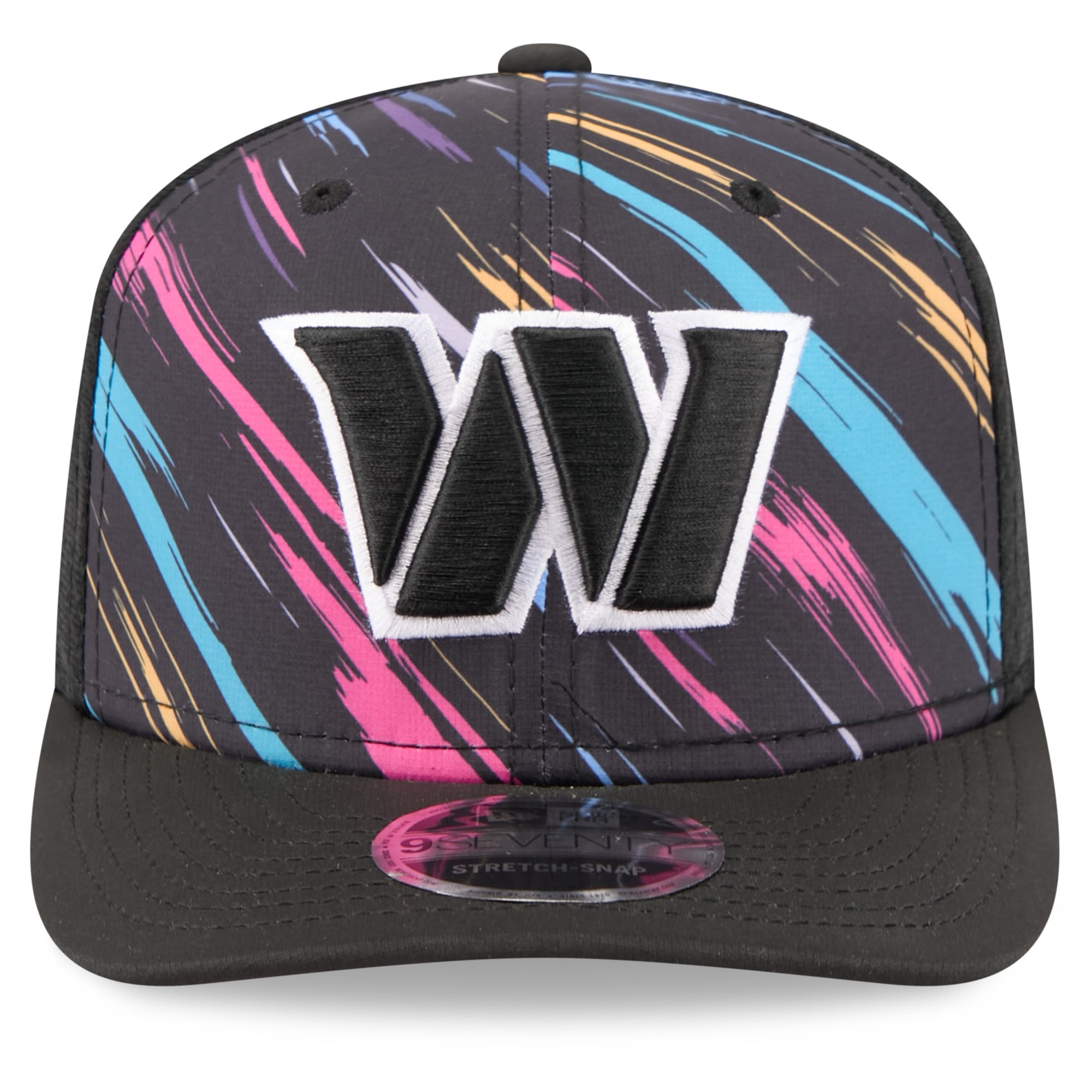 Men's New Era Black Washington Commanders 2026 NFL Crucial Catch 9SEVENTY Adjustable Trucker Hat