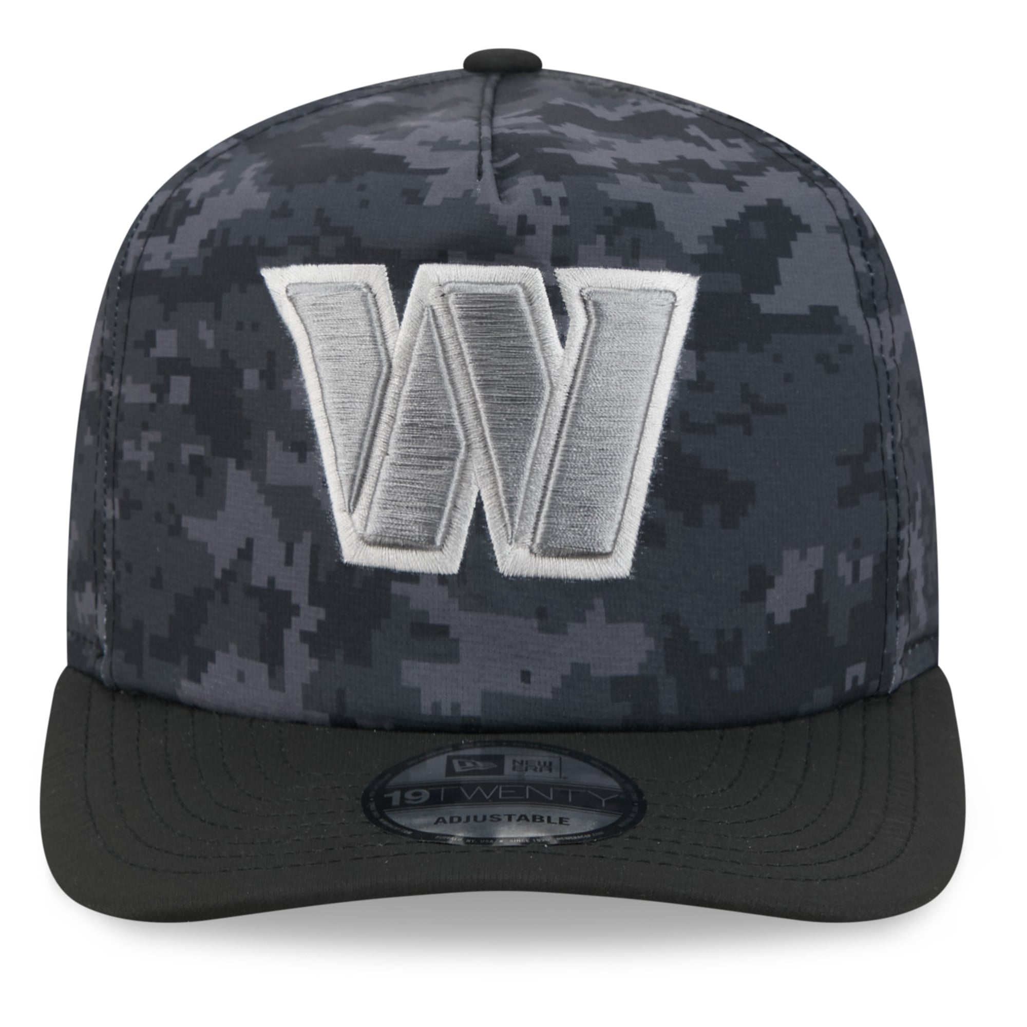 Casquette ajustable New Era noire Washington Commanders 2026 Salute To Service 19TWENTY pour homme