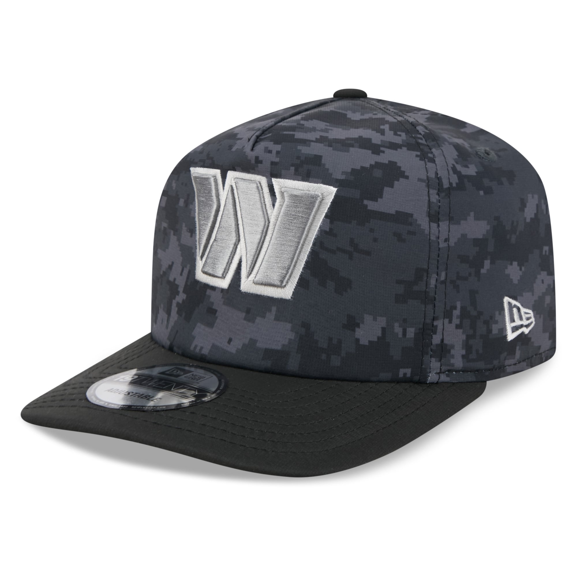 Casquette ajustable New Era noire Washington Commanders 2026 Salute To Service 19TWENTY pour homme