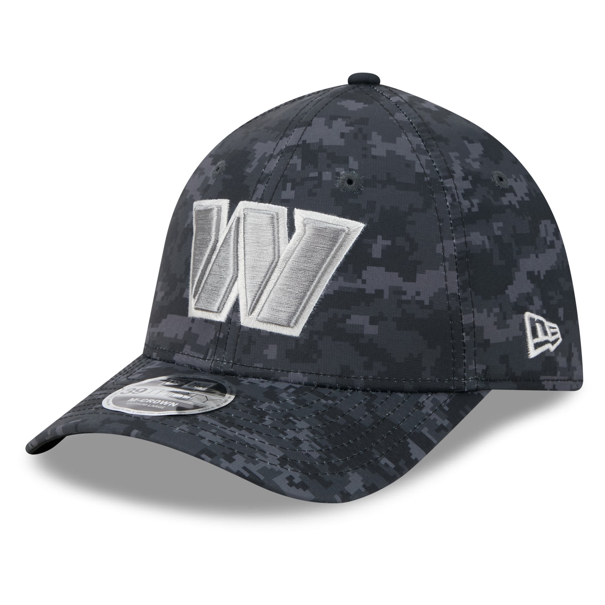 Men's New Era Black Washington Commanders 2026 Salute To Service 39THIRTY M-Crown Stretch Hat