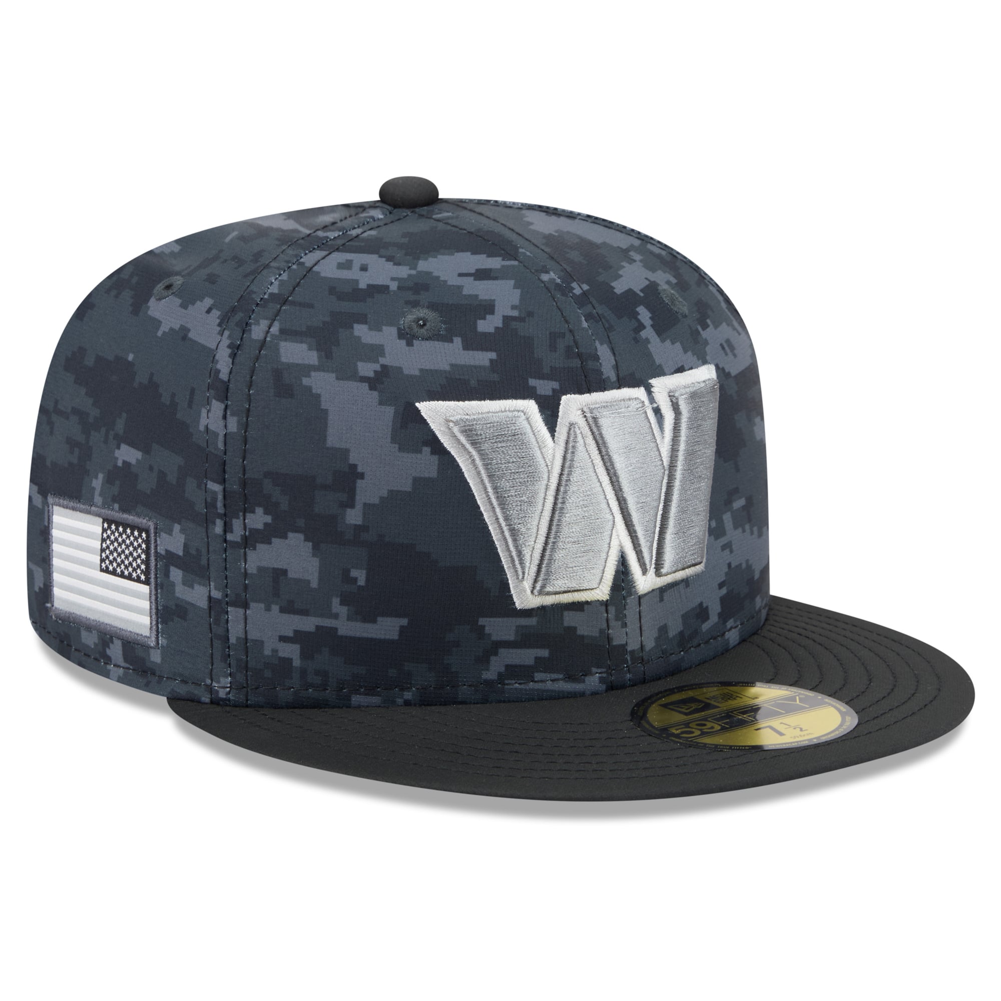 Casquette ajustée New Era noire Washington Commanders 2026 Salute To Service 59FIFTY pour homme
