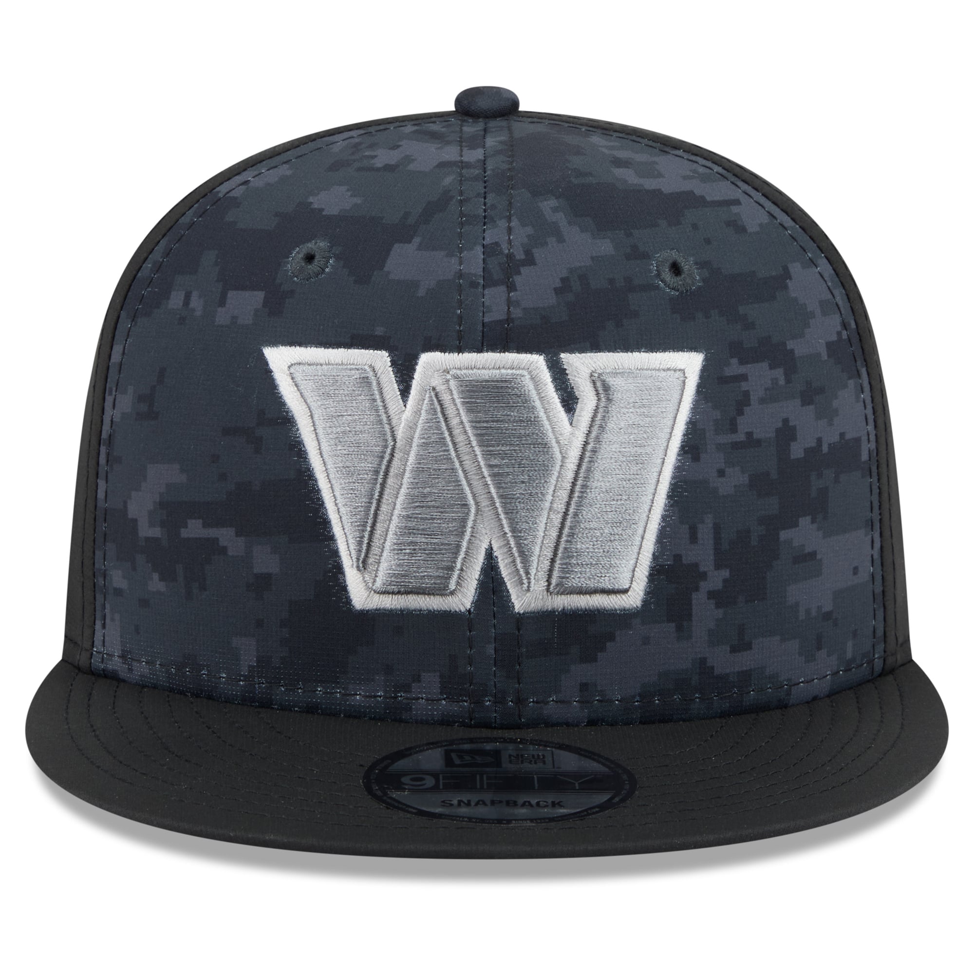 Casquette snapback New Era noire Washington Commanders 2026 Salute To Service 9FIFTY pour homme