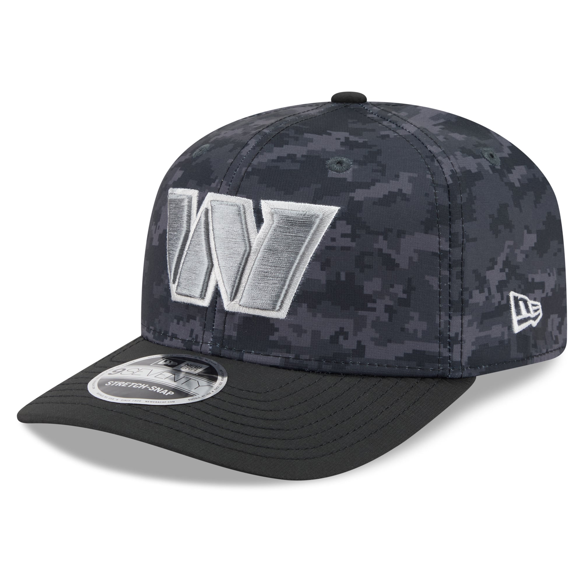 Casquette ajustable New Era noire pour homme Washington Commanders 2026 Salute To Service 9SEVENTY