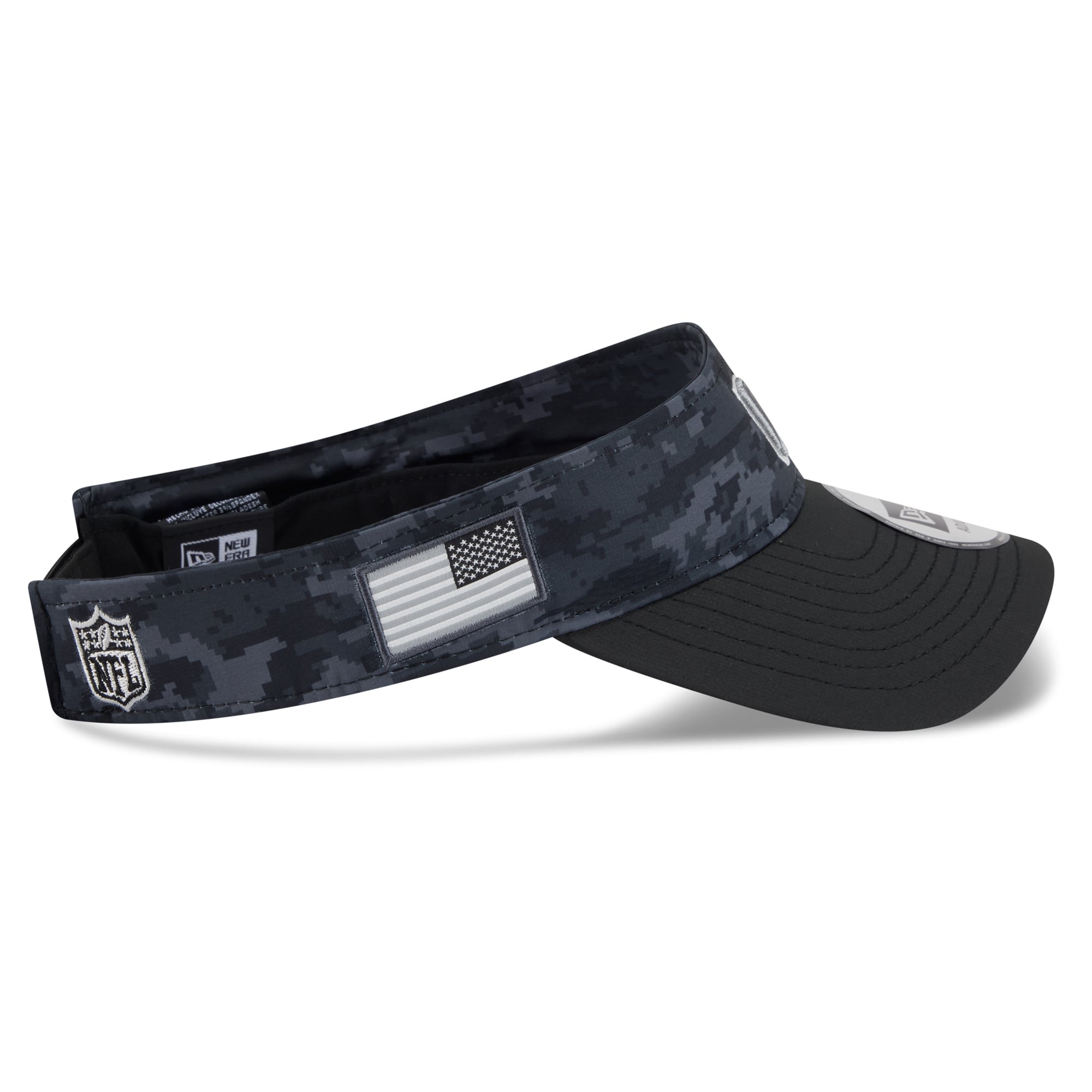 Casquette New Era noire pour homme, modèle Washington Commanders 2026 Salute To Service, visière ajustable