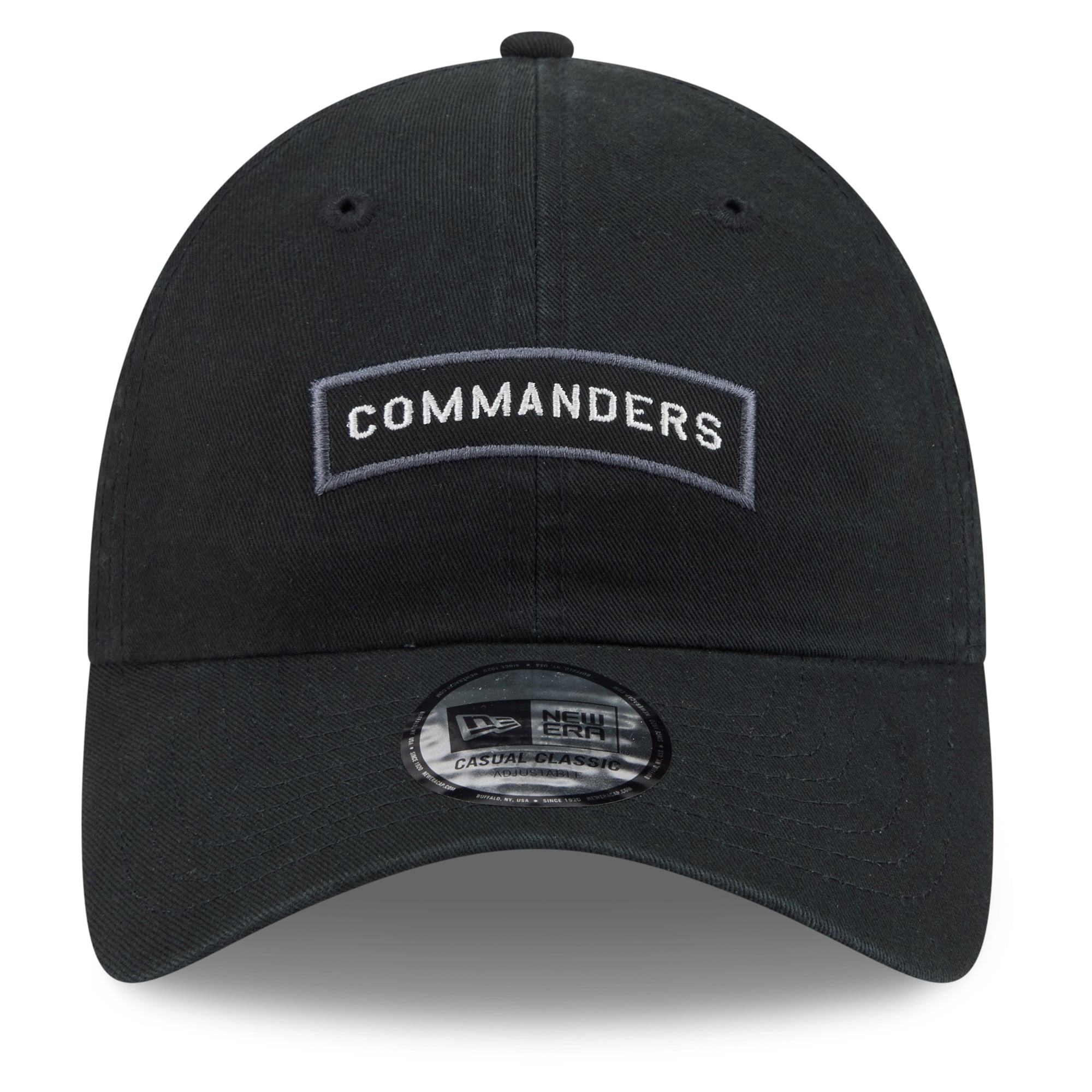 Casquette New Era noire pour homme Washington Commanders 2026 Salute To Service, style classique décontracté et ajustable