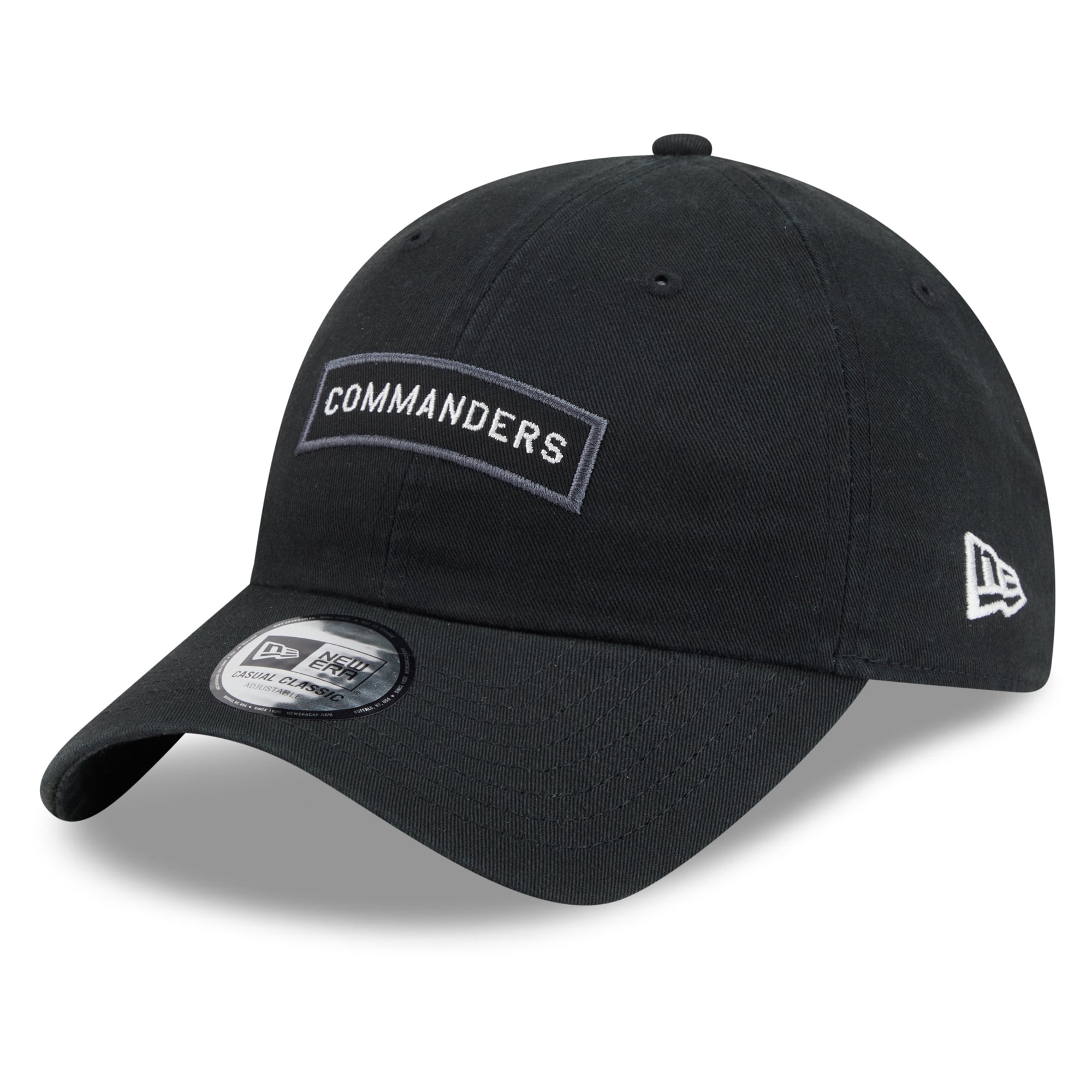 Casquette New Era noire pour homme Washington Commanders 2026 Salute To Service, style classique décontracté et ajustable