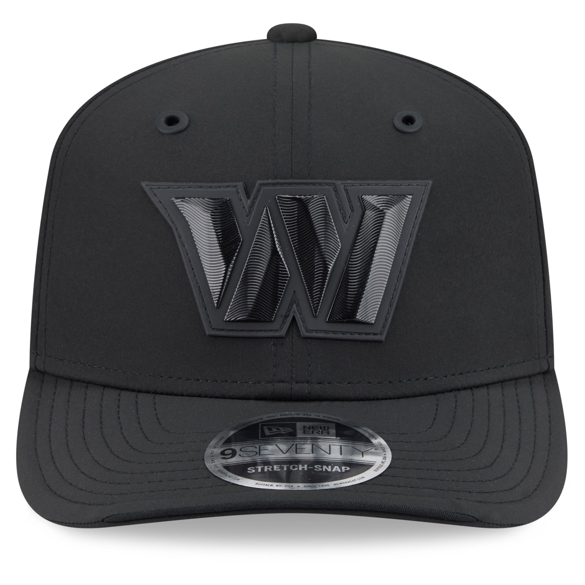 Casquette ajustable New Era noire Washington Commanders 2026 Sideline 9SEVENTY pour homme