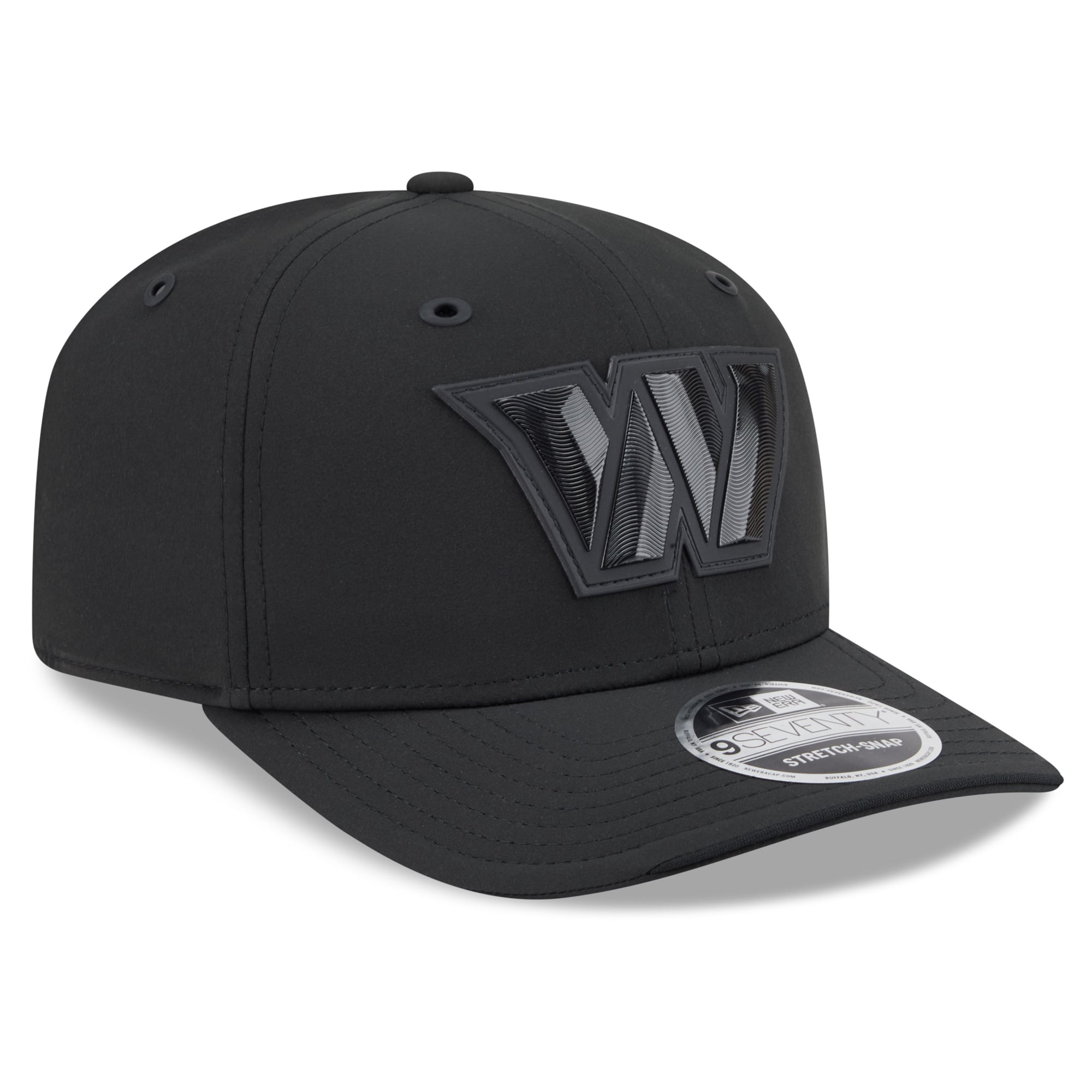 Casquette ajustable New Era noire Washington Commanders 2026 Sideline 9SEVENTY pour homme
