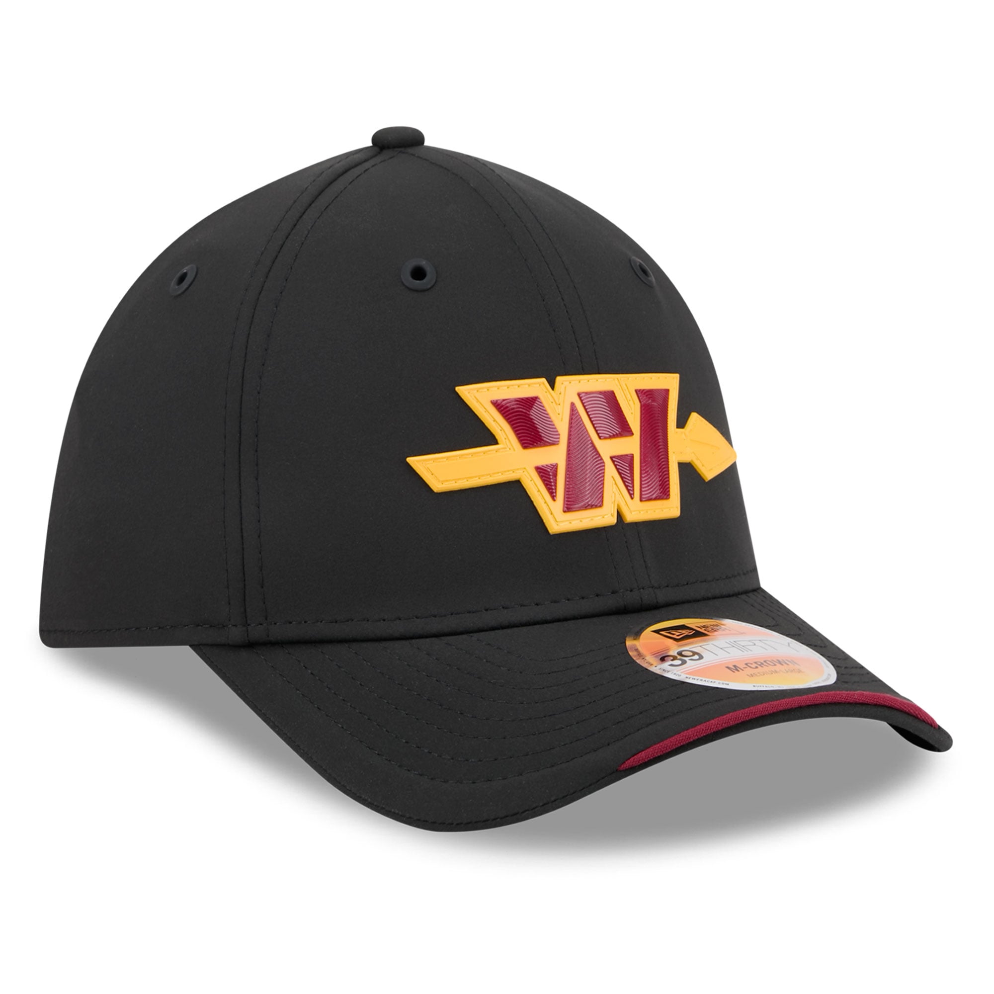 Casquette New Era pour homme, bordeaux, Washington Commanders 2026 Sideline 39THIRTY M-Crown Flex