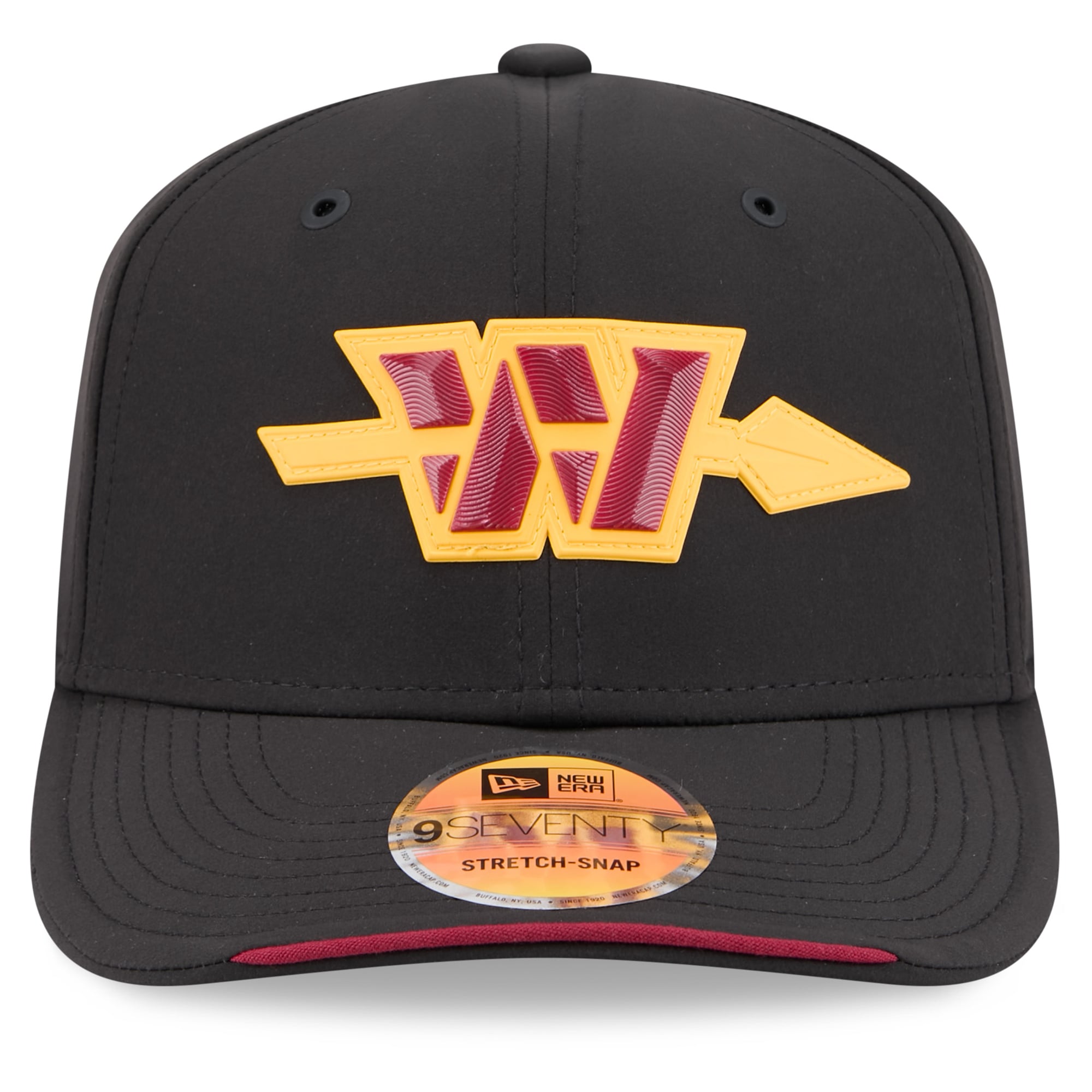Casquette ajustable New Era noire Washington Commanders 2026 Sideline Alternate 9SEVENTY pour homme