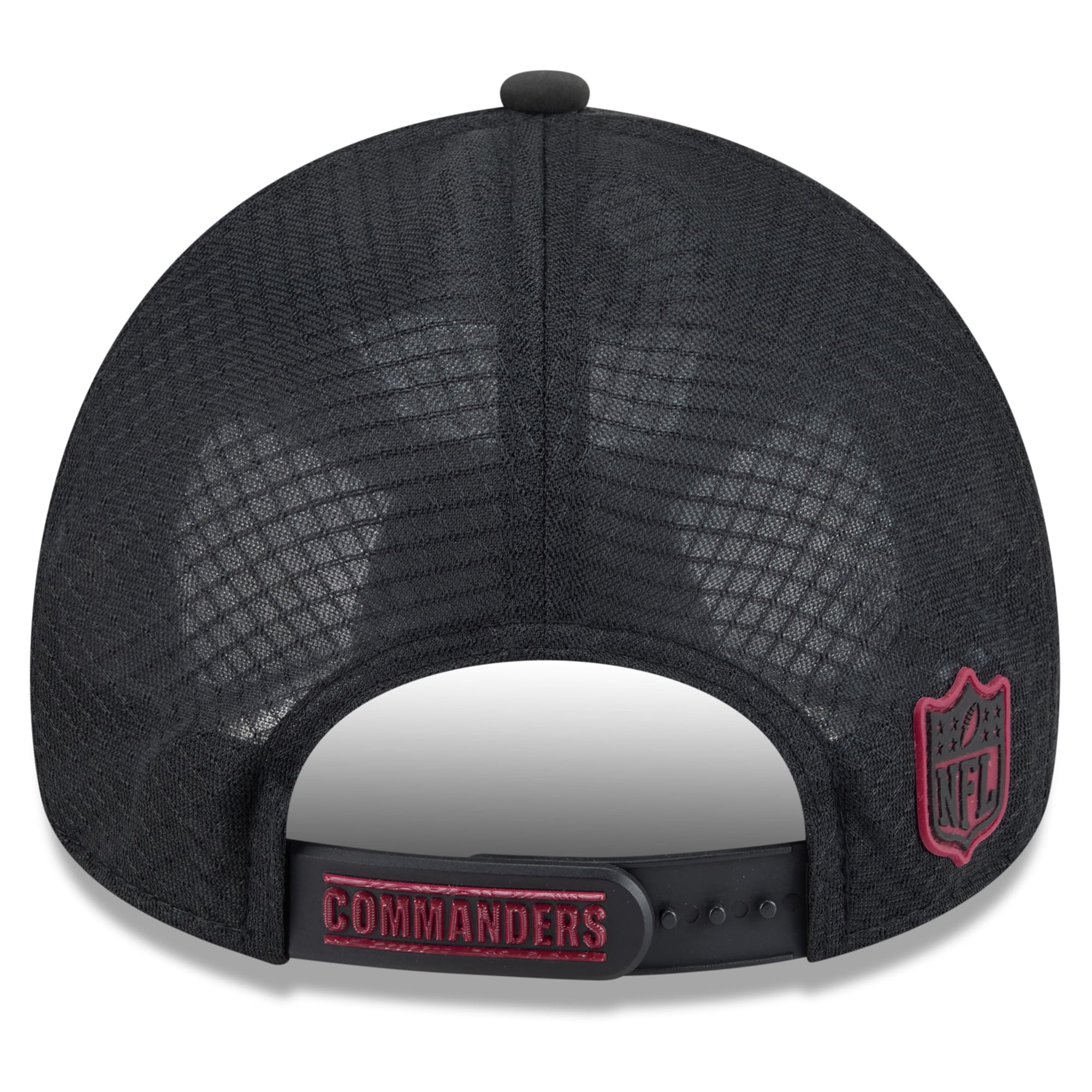 Men's New Era Burgundy Washington Commanders 2026 Sideline Apex 9FORTY Adjustable Trucker Hat