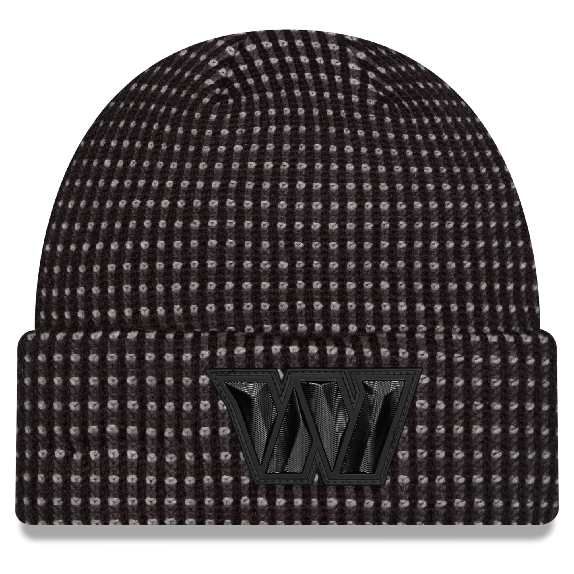 Men's New Era Black Washington Commanders 2026 Sideline Cold Weather Cuffed Knit Hat