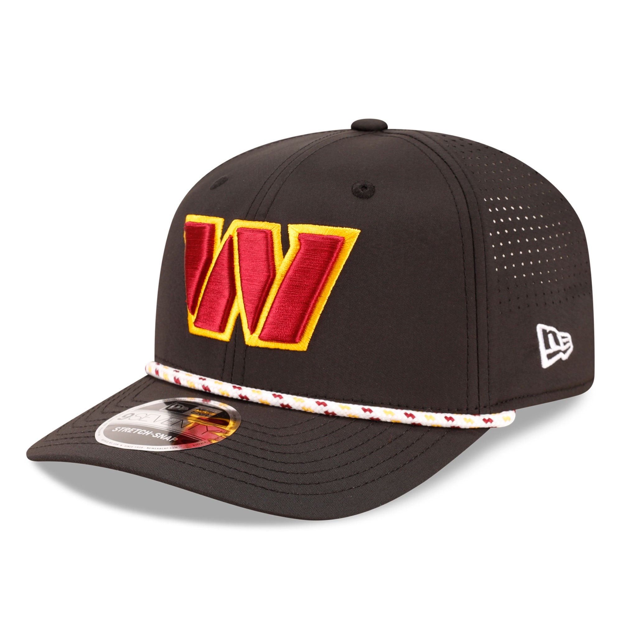 Casquette ajustable New Era Washington Commanders 9SEVENTY noire pour homme