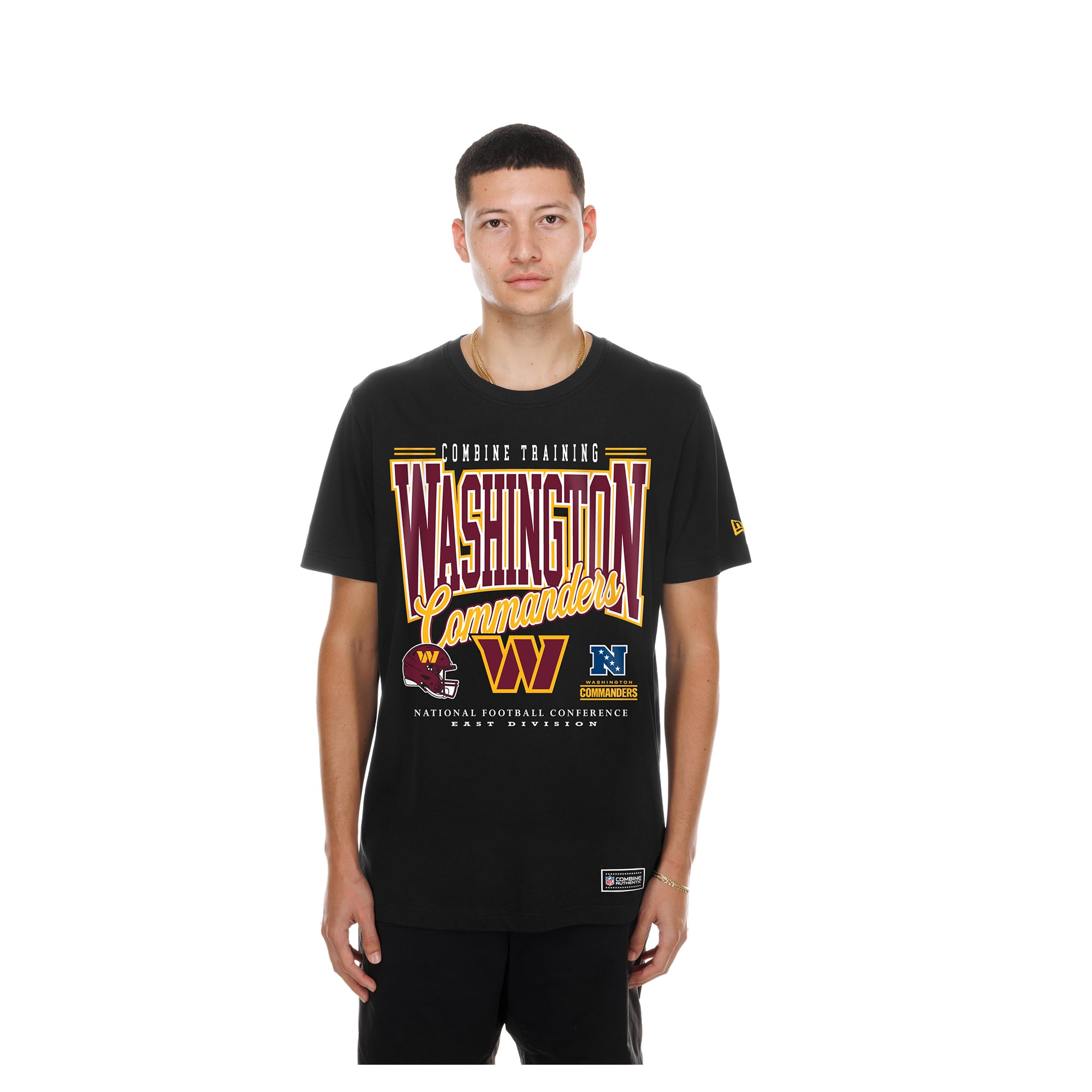 Men's New Era Black Washington Commanders Combine Authentic T-Shirt