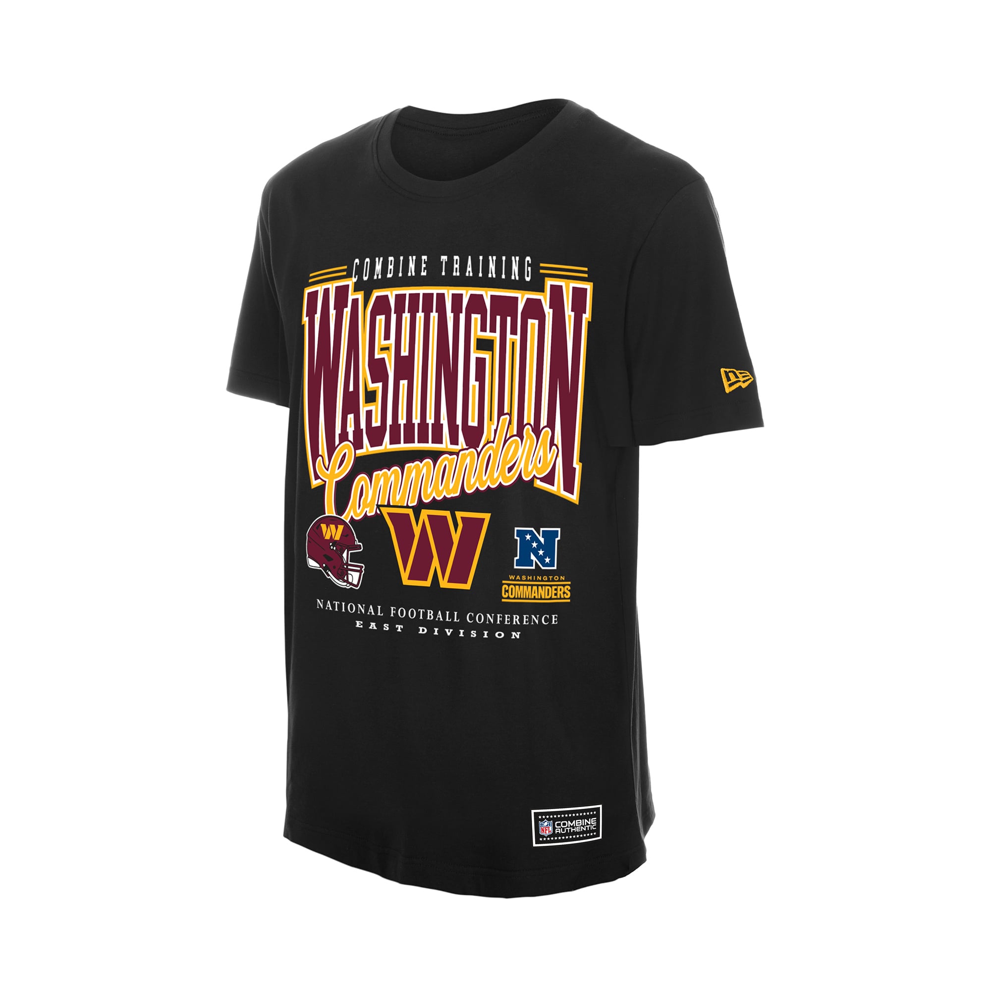 Men's New Era Black Washington Commanders Combine Authentic T-Shirt