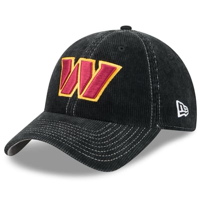 Washington Commanders New Era Corduroy Casual Classic Adjustable Hat - Black
