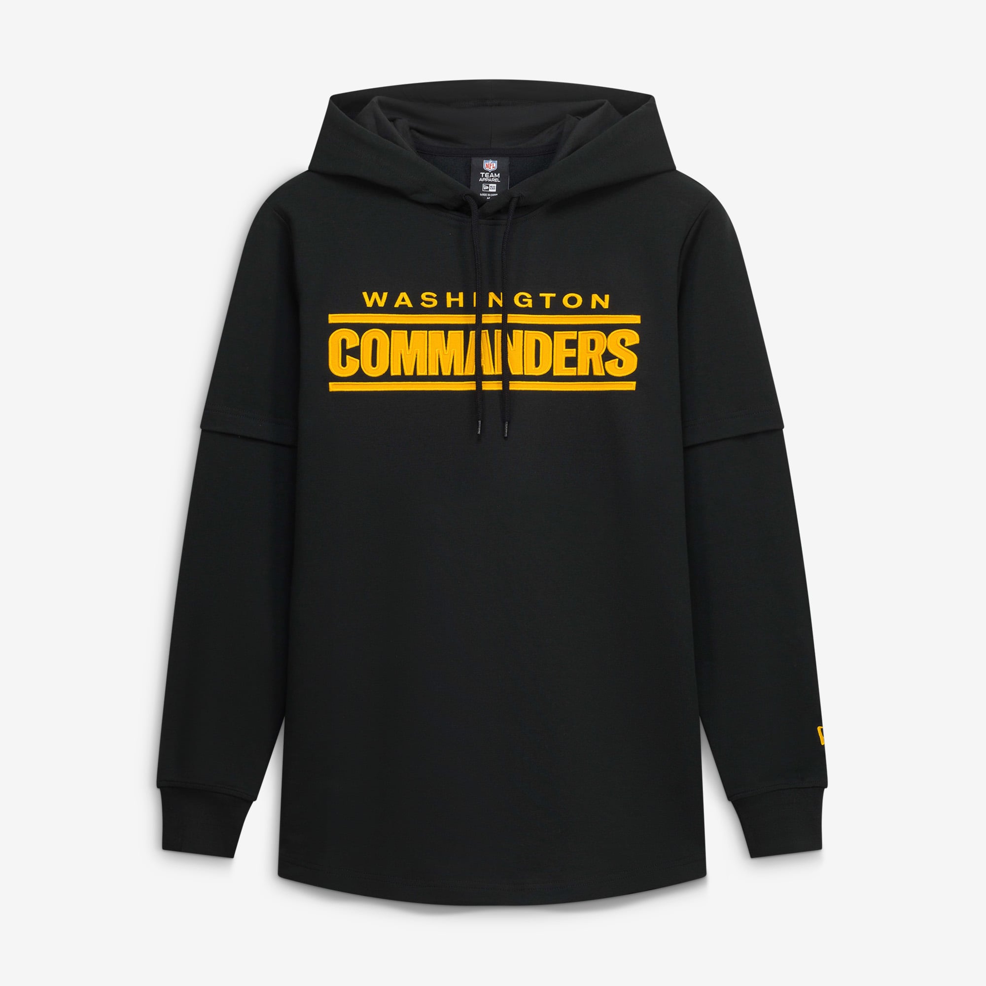 Sweat à capuche New Era Black Washington Commanders pour homme, édition limitée.
