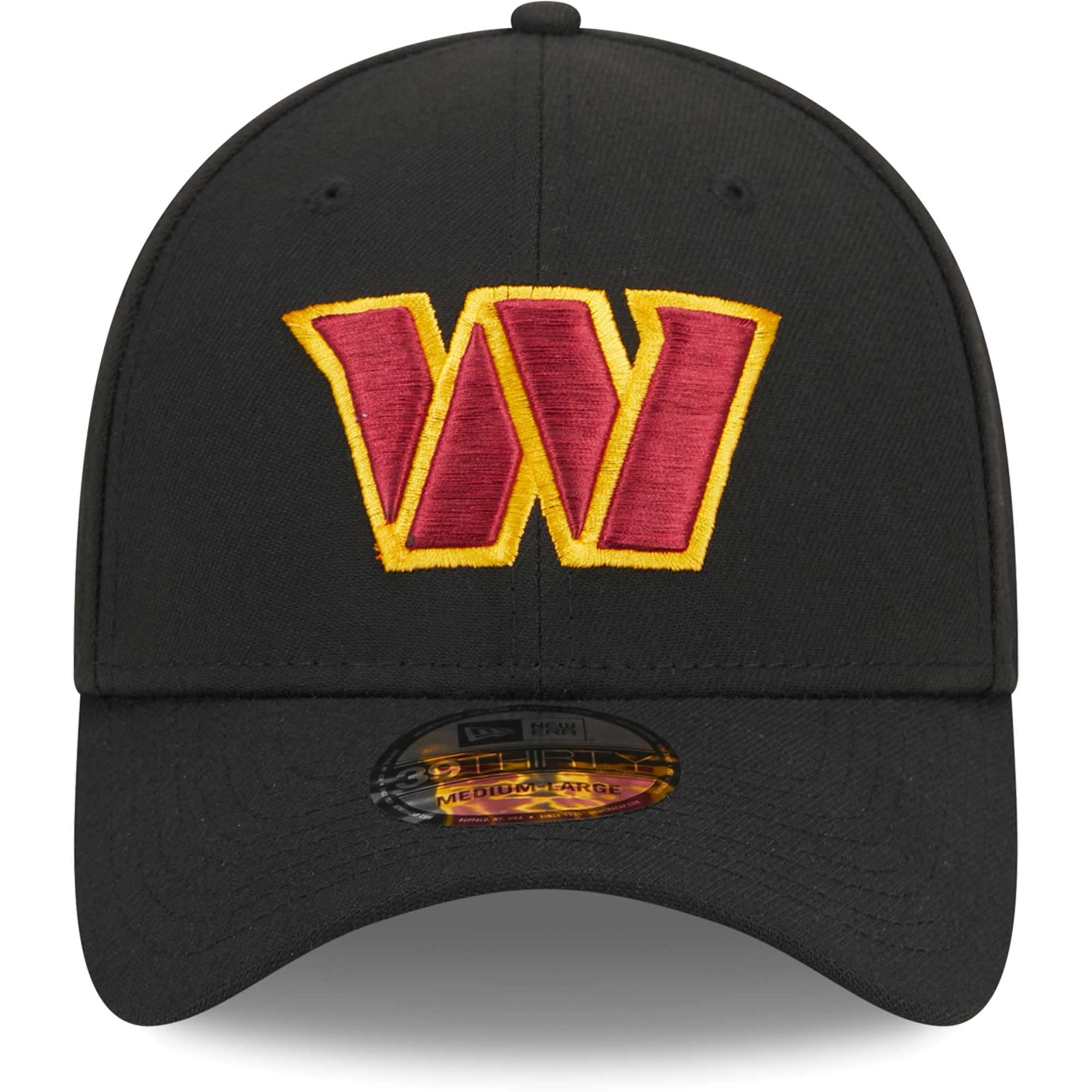 Casquette flexible principale 39THIRTY Washington Commanders New Era noire pour hommes