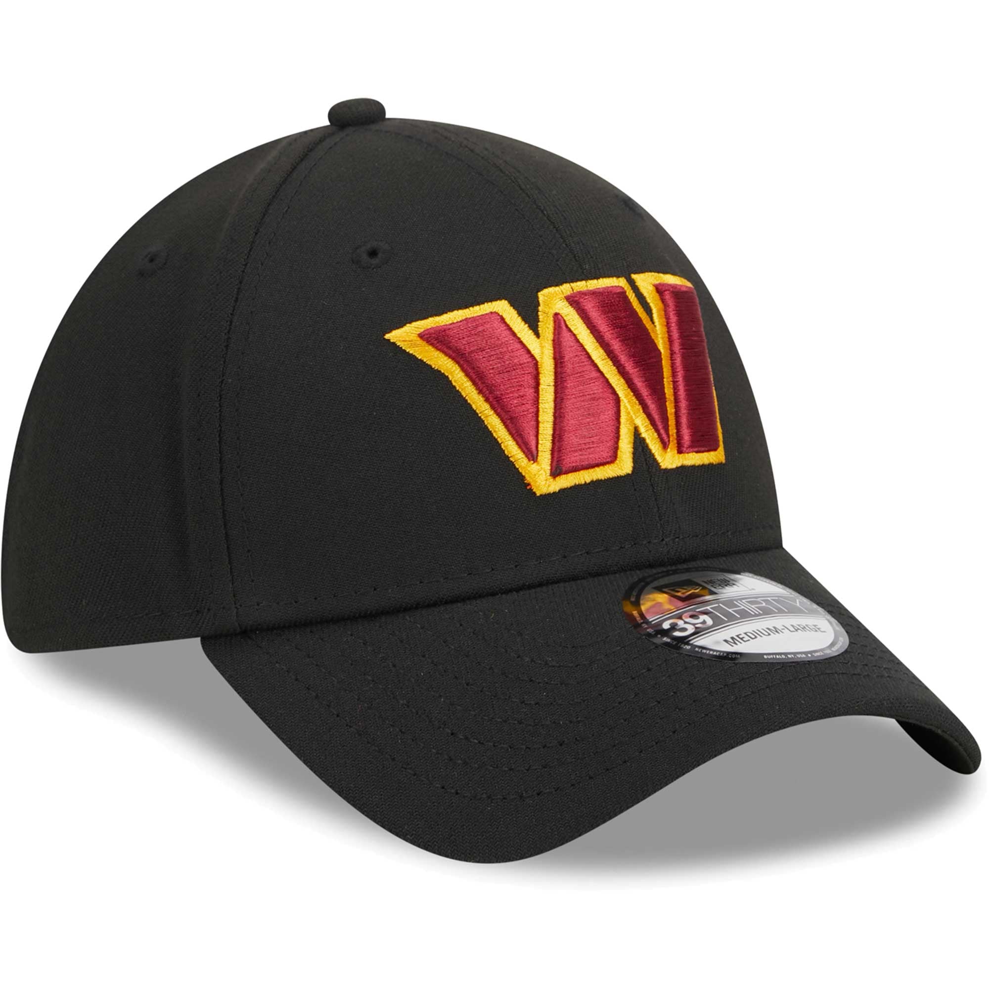Casquette flexible principale 39THIRTY Washington Commanders New Era noire pour hommes