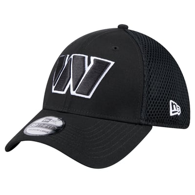 New Era Washington Commanders Black Main Neo 39THIRTY Flex Hat