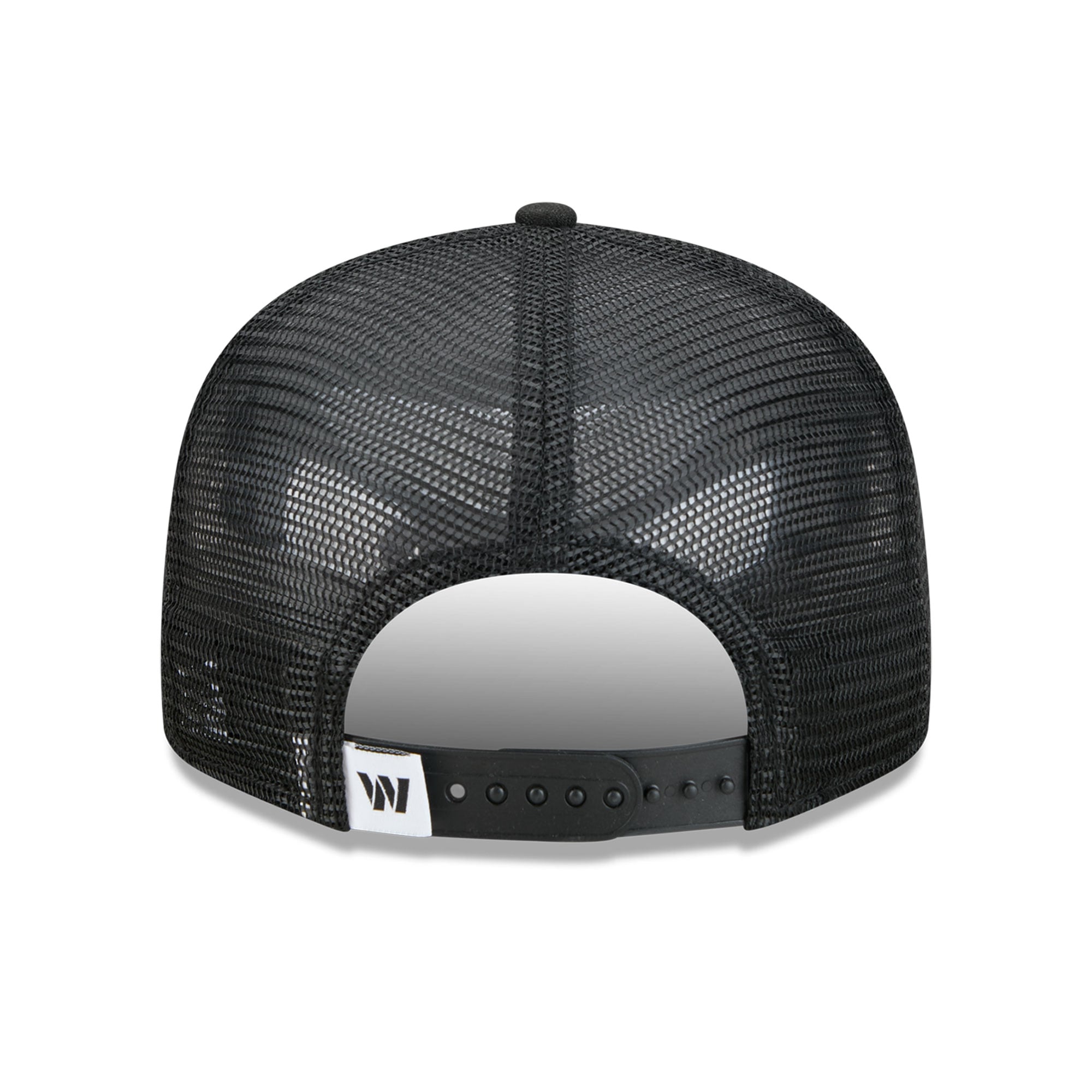 Casquette trucker New Era Washington Commanders 9FIFTY Snapback noire et blanche pour homme