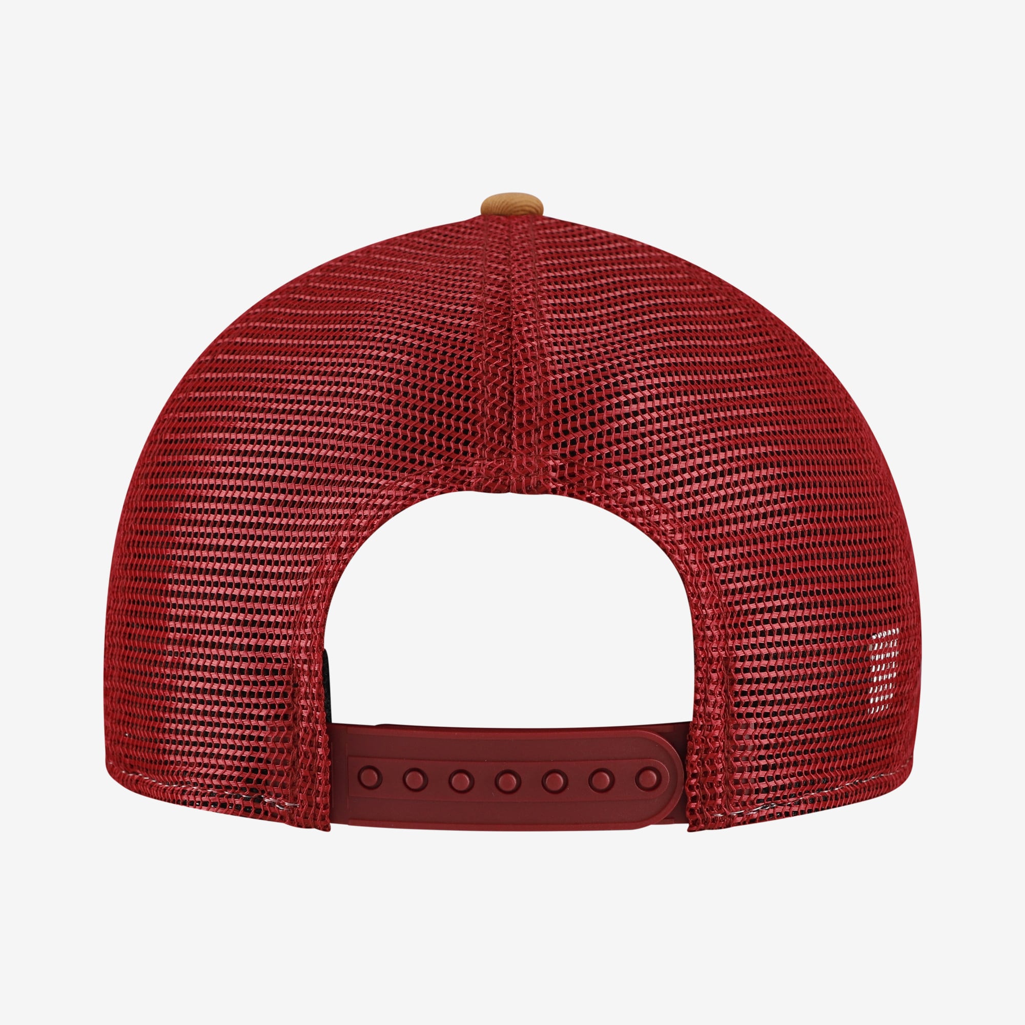 Men's New Era Brown/Burgundy Washington Commanders Team Patch Split Panel 9SEVENTY Adjustable Trucker Hat