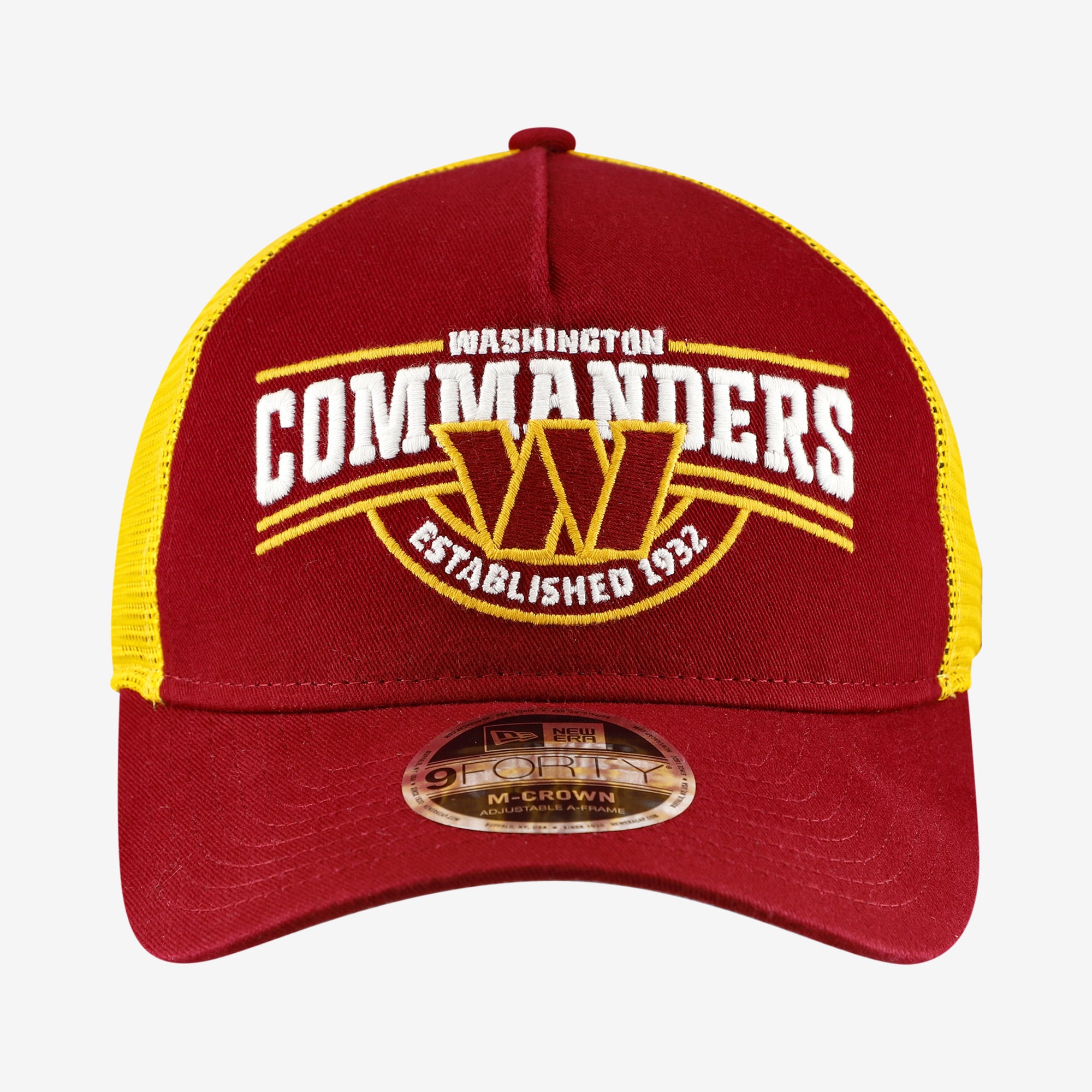 Casquette ajustable New Era Washington Commanders 9FORTY bordeaux pour homme