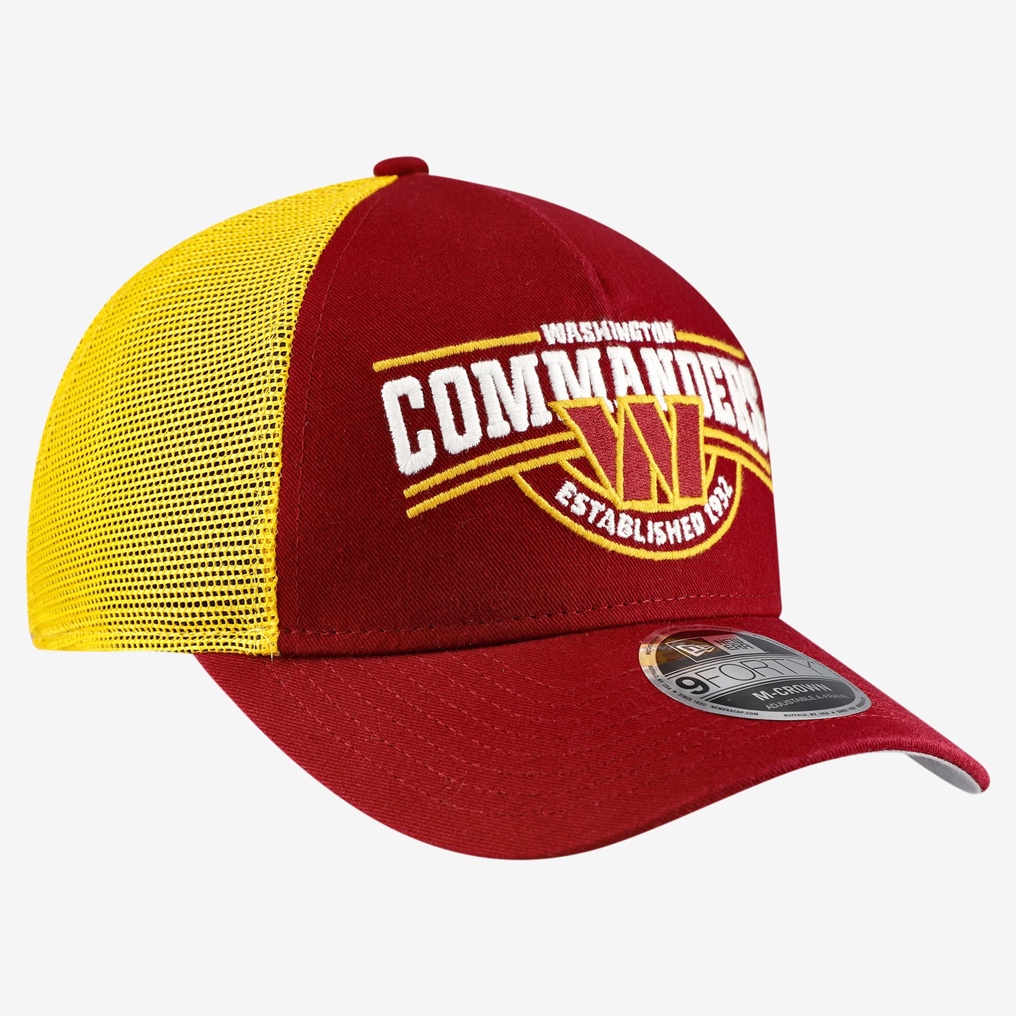 Casquette ajustable New Era Washington Commanders 9FORTY bordeaux pour homme