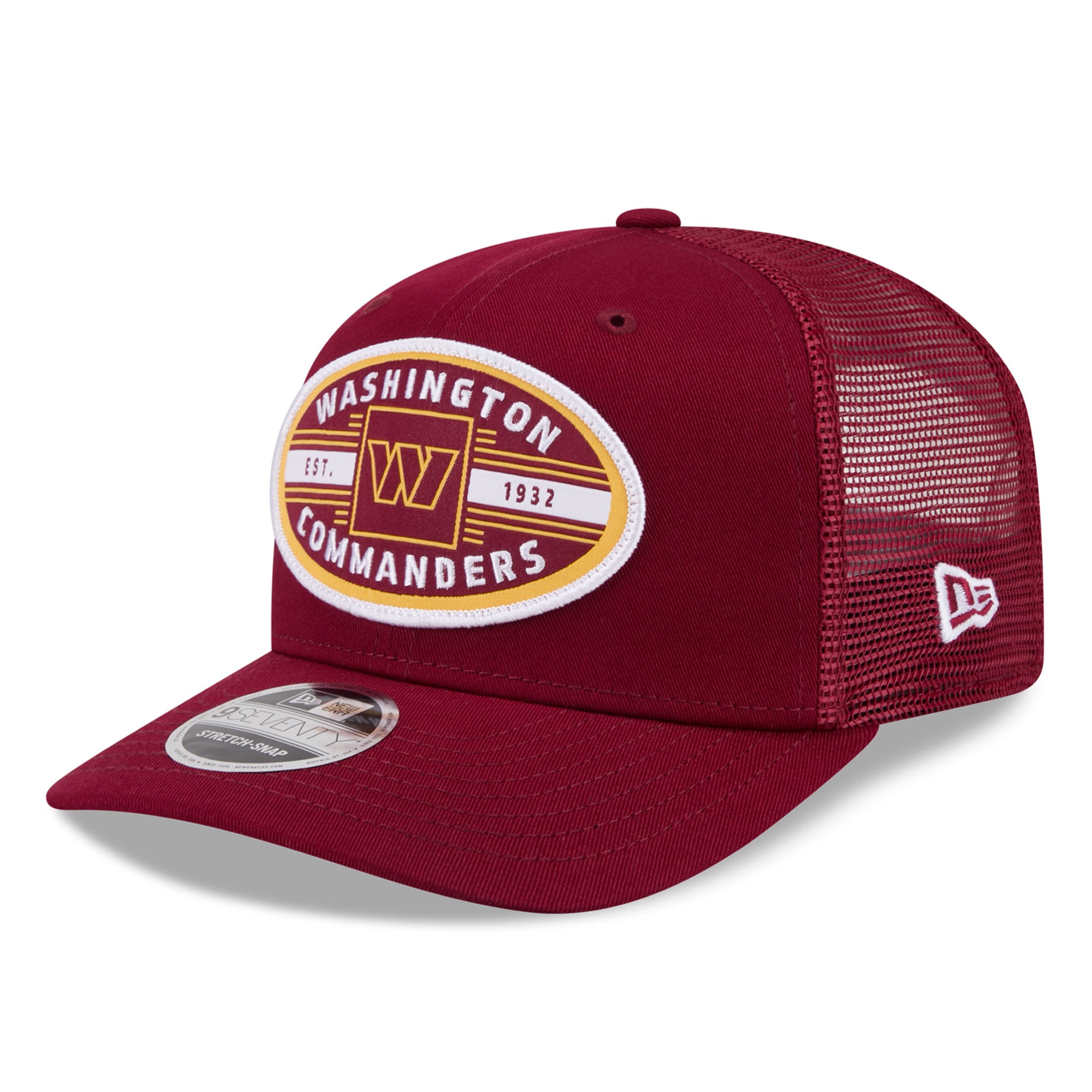 Casquette trucker New Era bordeaux Washington Commanders Collegiate 9SEVENTY pour homme