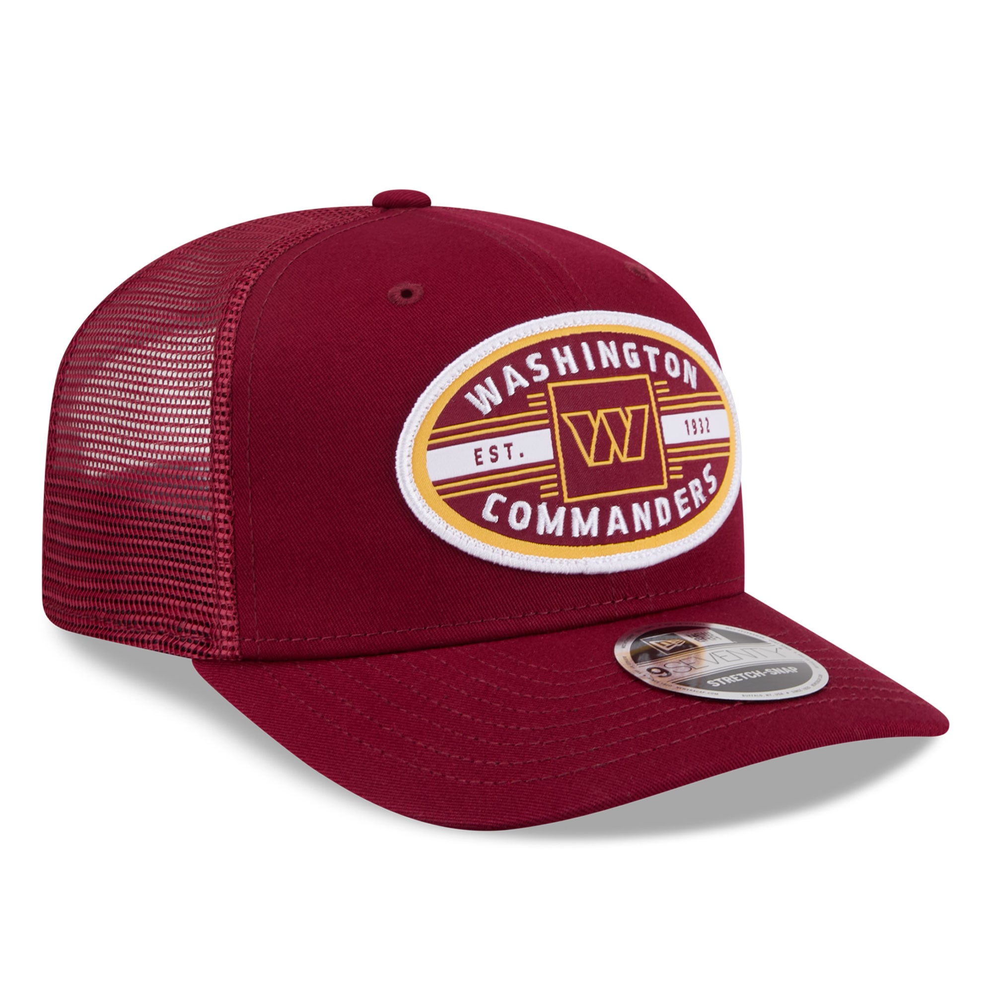 Casquette trucker New Era bordeaux Washington Commanders Collegiate 9SEVENTY pour homme