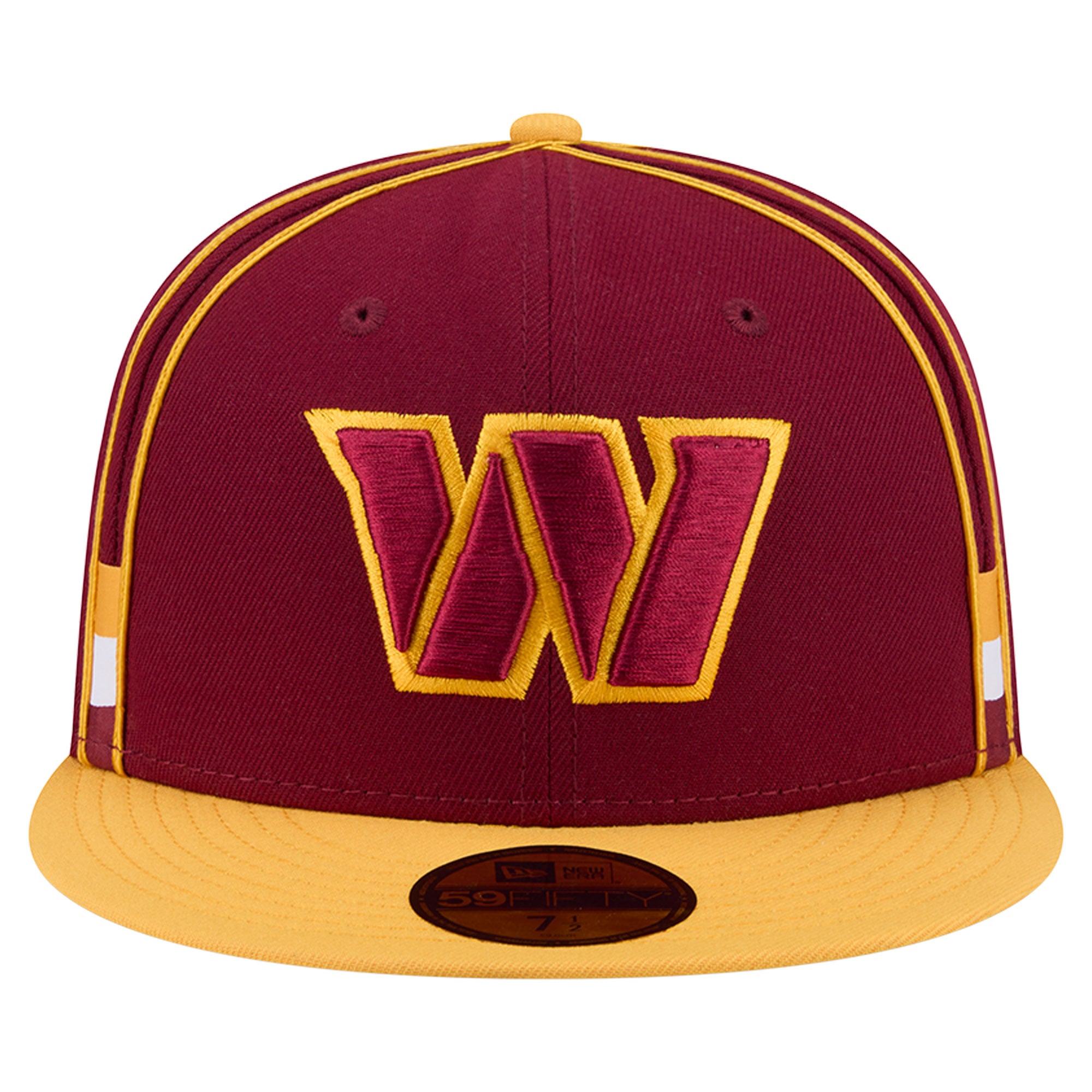 Casquette ajustée New Era Washington Commanders Soutache 59FIFTY bordeaux pour homme