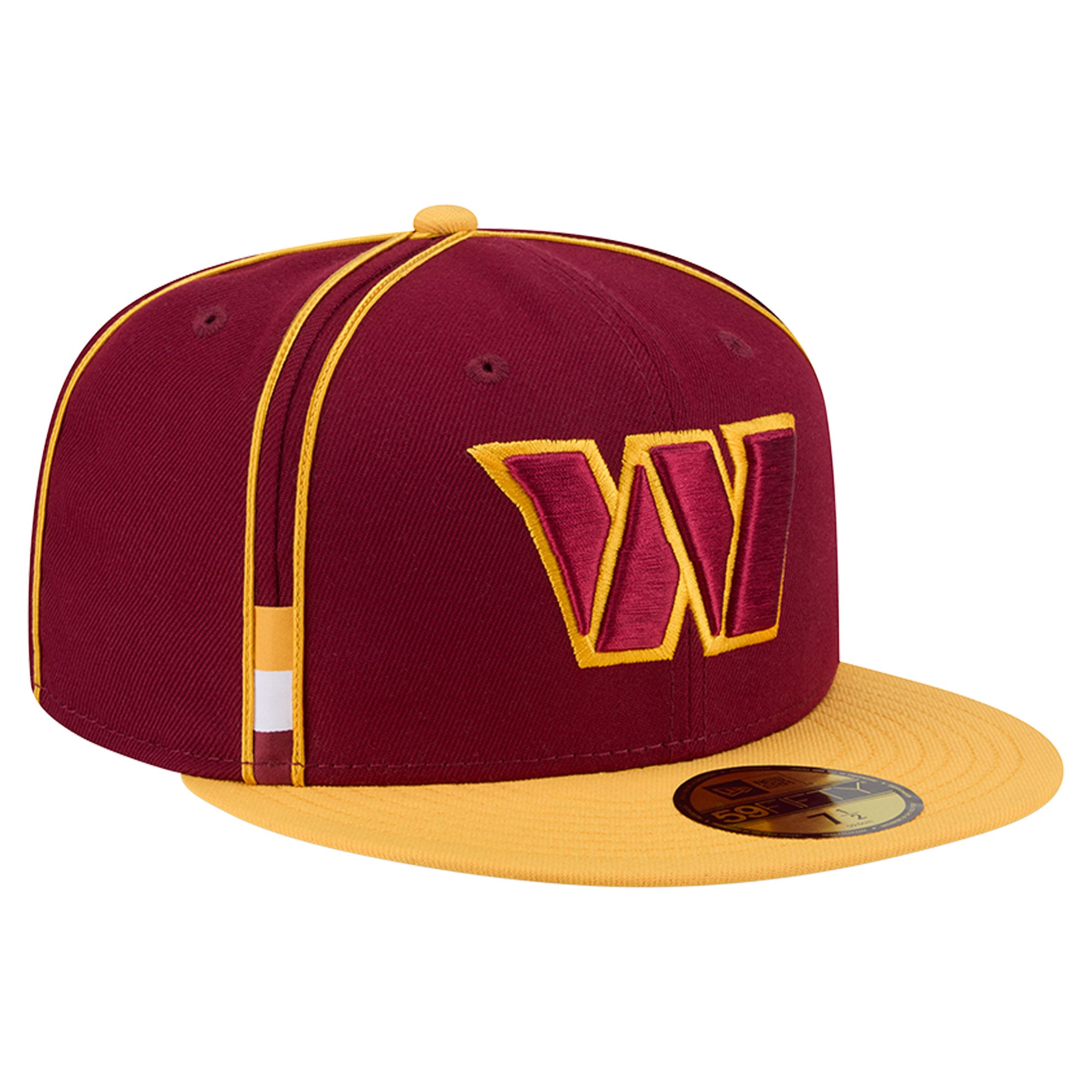 Casquette ajustée New Era Washington Commanders Soutache 59FIFTY bordeaux pour homme