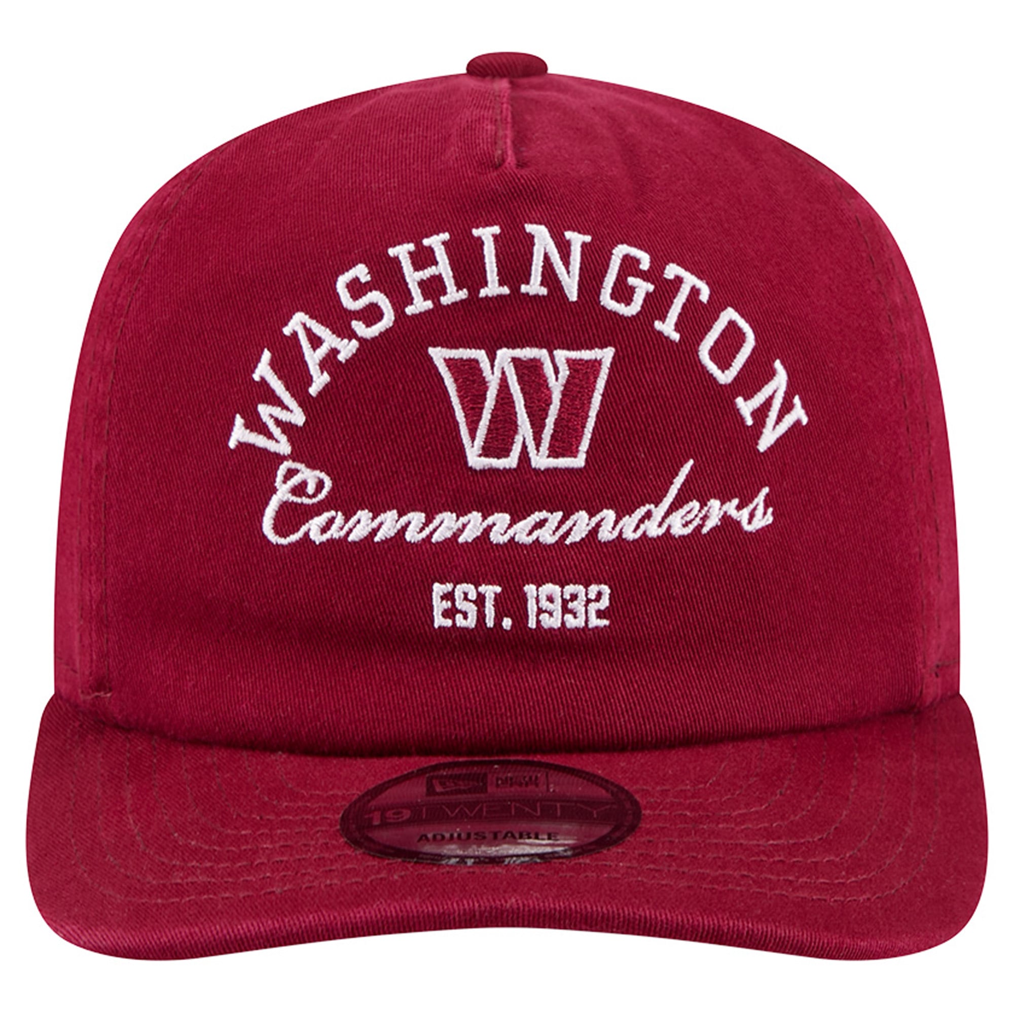 Men's New Era Burgundy Washington Commanders Stacked 19TWENTY Adjustable Hat