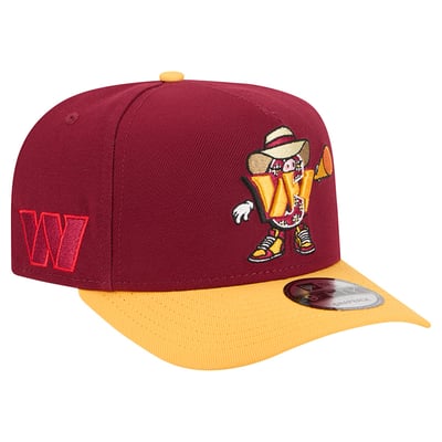 Washington Commanders New Era Cartoon A-Frame 9FIFTY Snapback Hat - Burgundy/Gold