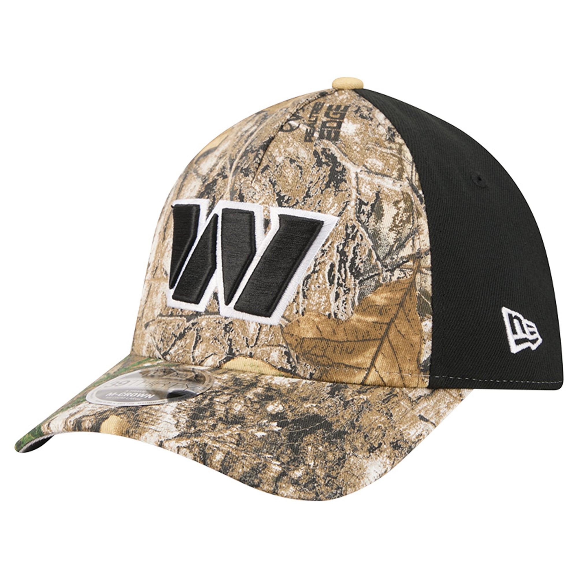 Men's New Era Camo/Black Washington Commanders Team Collection RealTree 39THIRTY M-Crown A-Frame Flex Hat