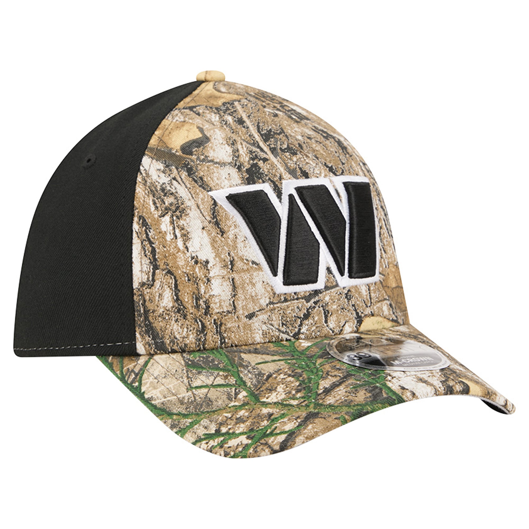 Men's New Era Camo/Black Washington Commanders Team Collection RealTree 39THIRTY M-Crown A-Frame Flex Hat