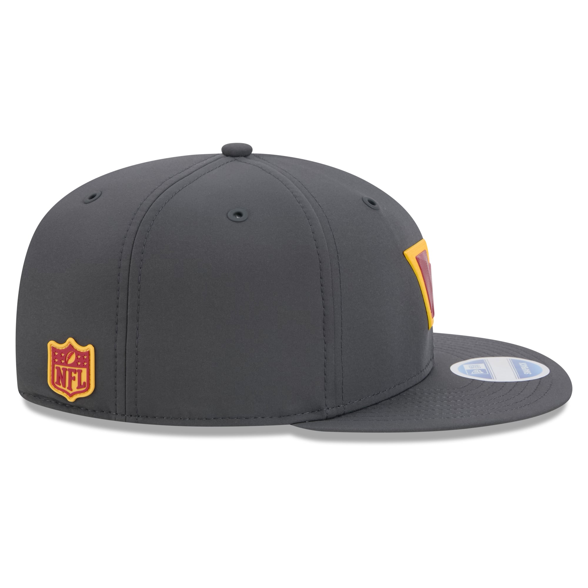 Casquette snapback New Era 9FIFTY pour homme, coloris anthracite, Washington Commanders 2026, idéale pour les temps froids.