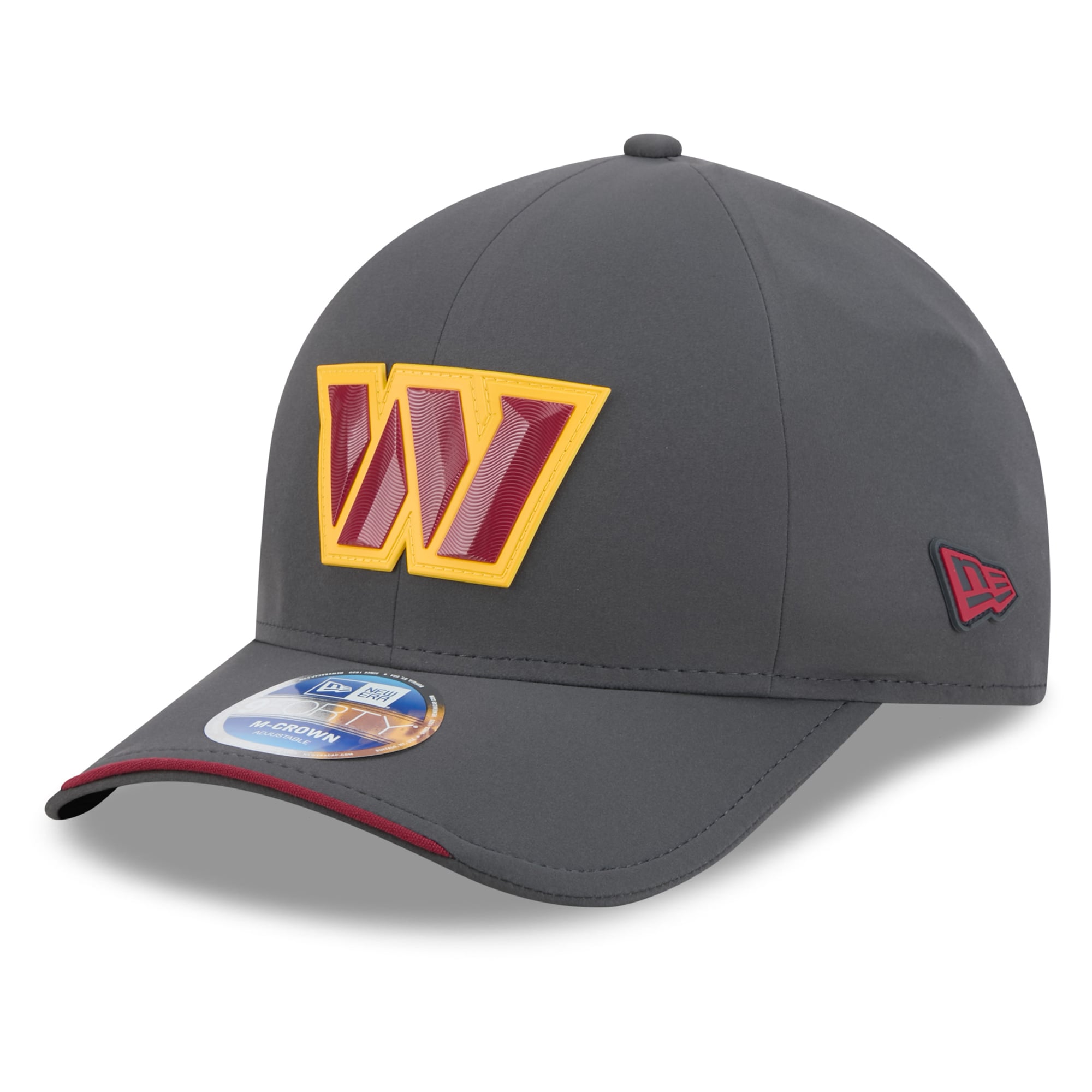 Casquette ajustable New Era 9FORTY M-Crown pour homme, coloris anthracite, Washington Commanders 2026, idéale pour les temps froids.