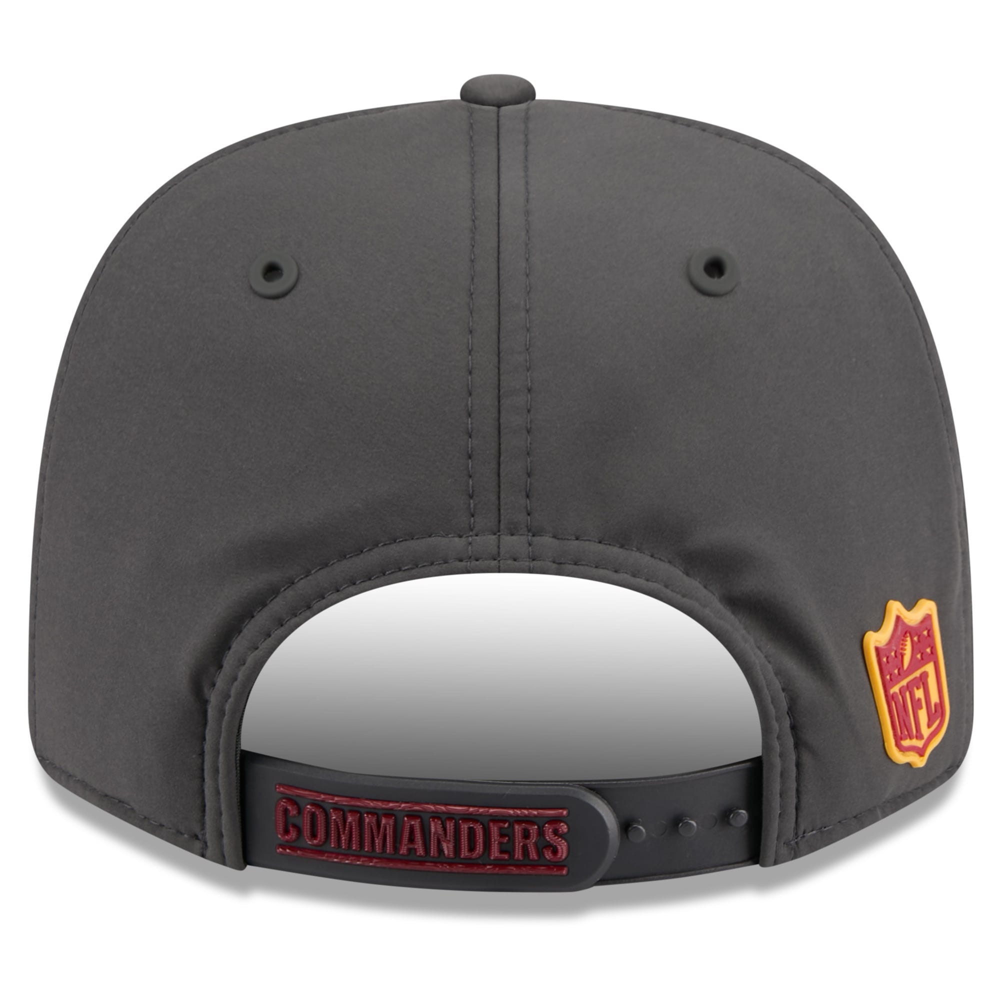 Casquette ajustable New Era Washington Commanders 2026 Sideline pour homme, couleur anthracite, modèle 9SEVENTY
