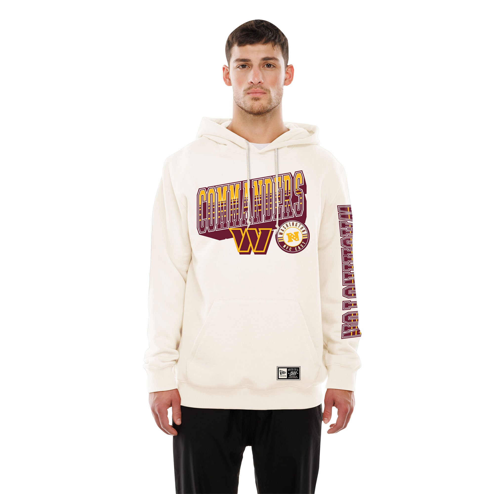 Men's New Era Cream Washington Commanders Dune Dust Hoodie