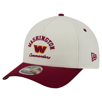 Washington Commanders New Era Arch 9FORTY A-Frame M-Crown Adjustable Hat - Cream/Burgundy