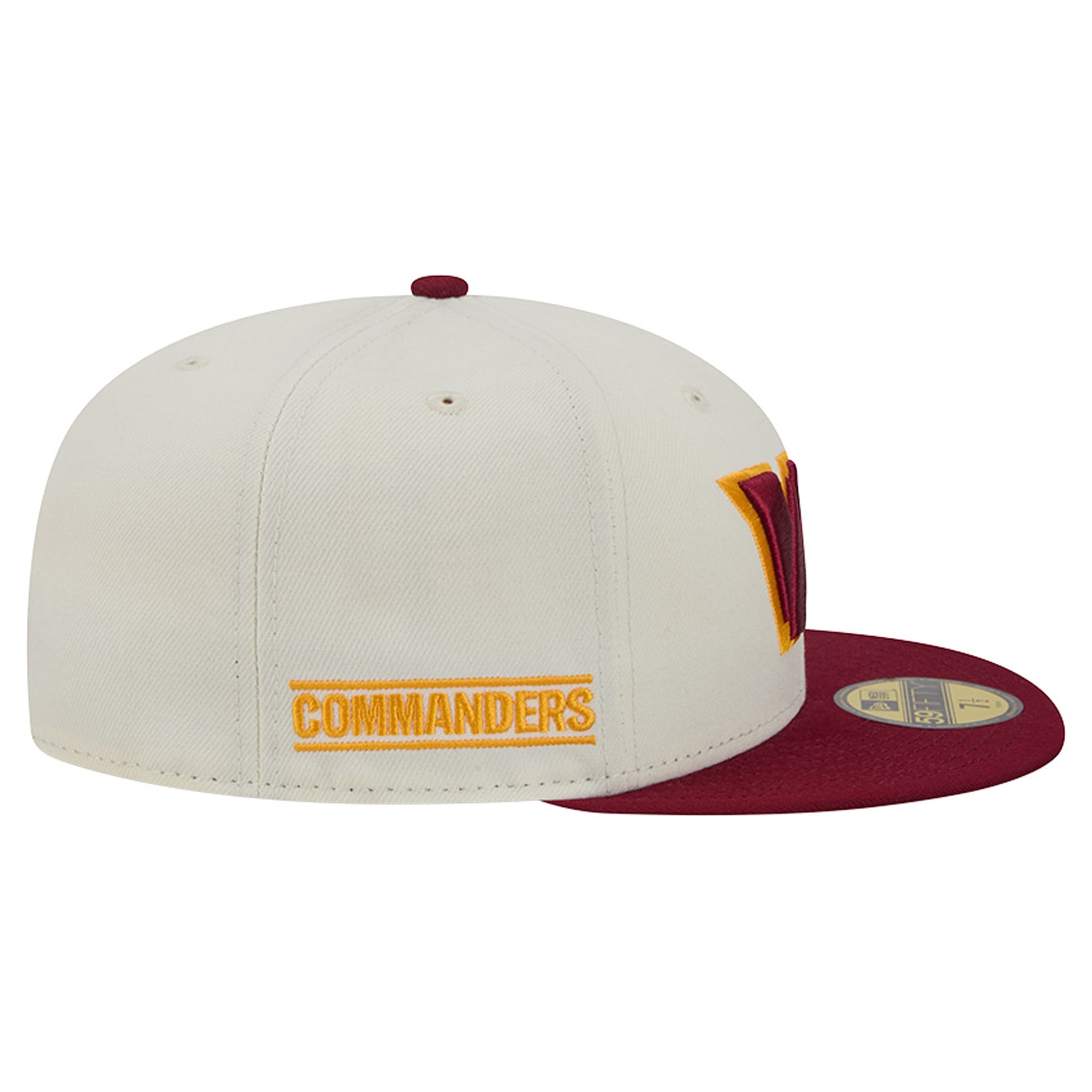 Casquette ajustée New Era Deceptor 59FIFTY pour homme, couleur crème/bordeaux, Washington Commanders.