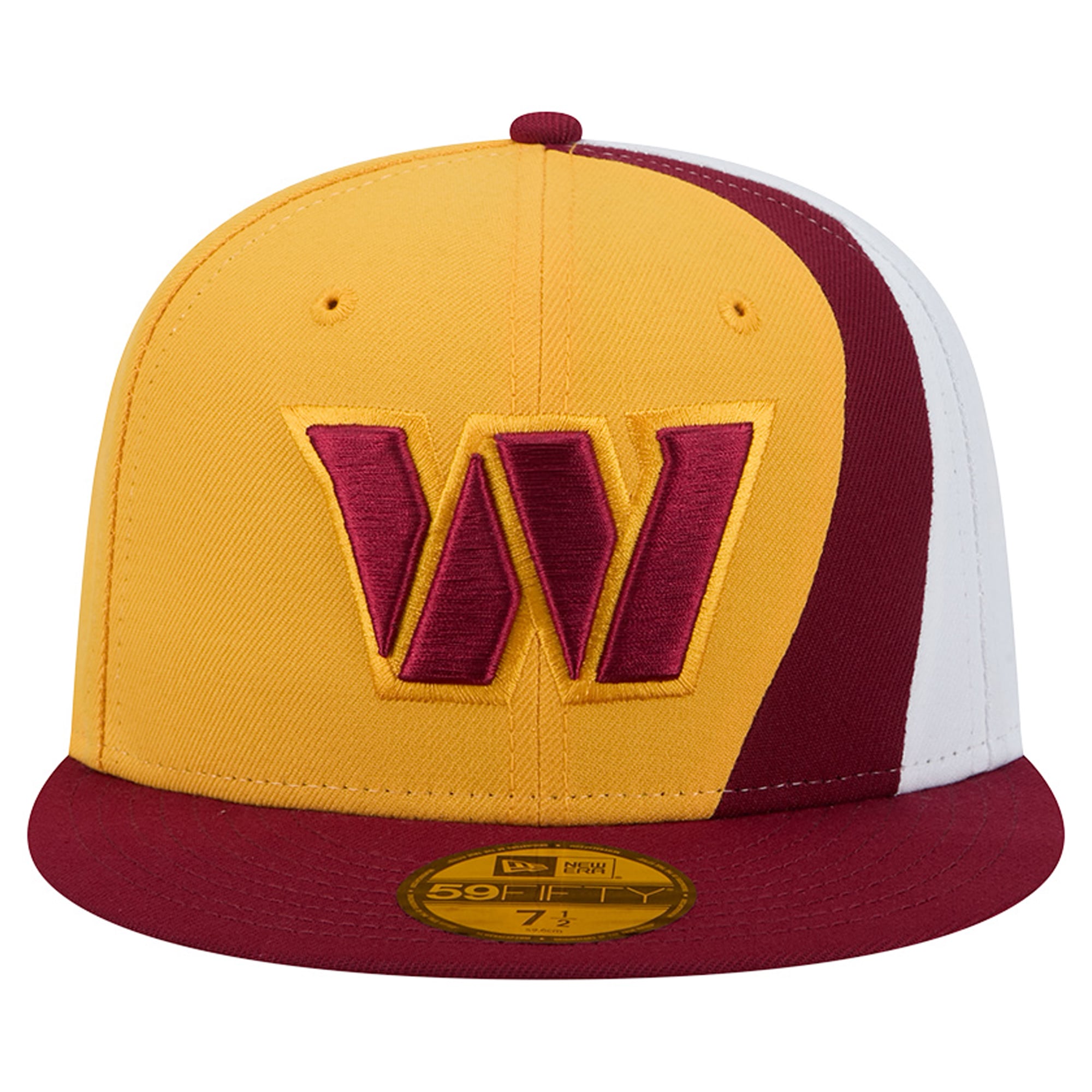 Casquette ajustée New Era Washington Commanders Shock 59FIFTY pour homme, couleur or/bordeaux