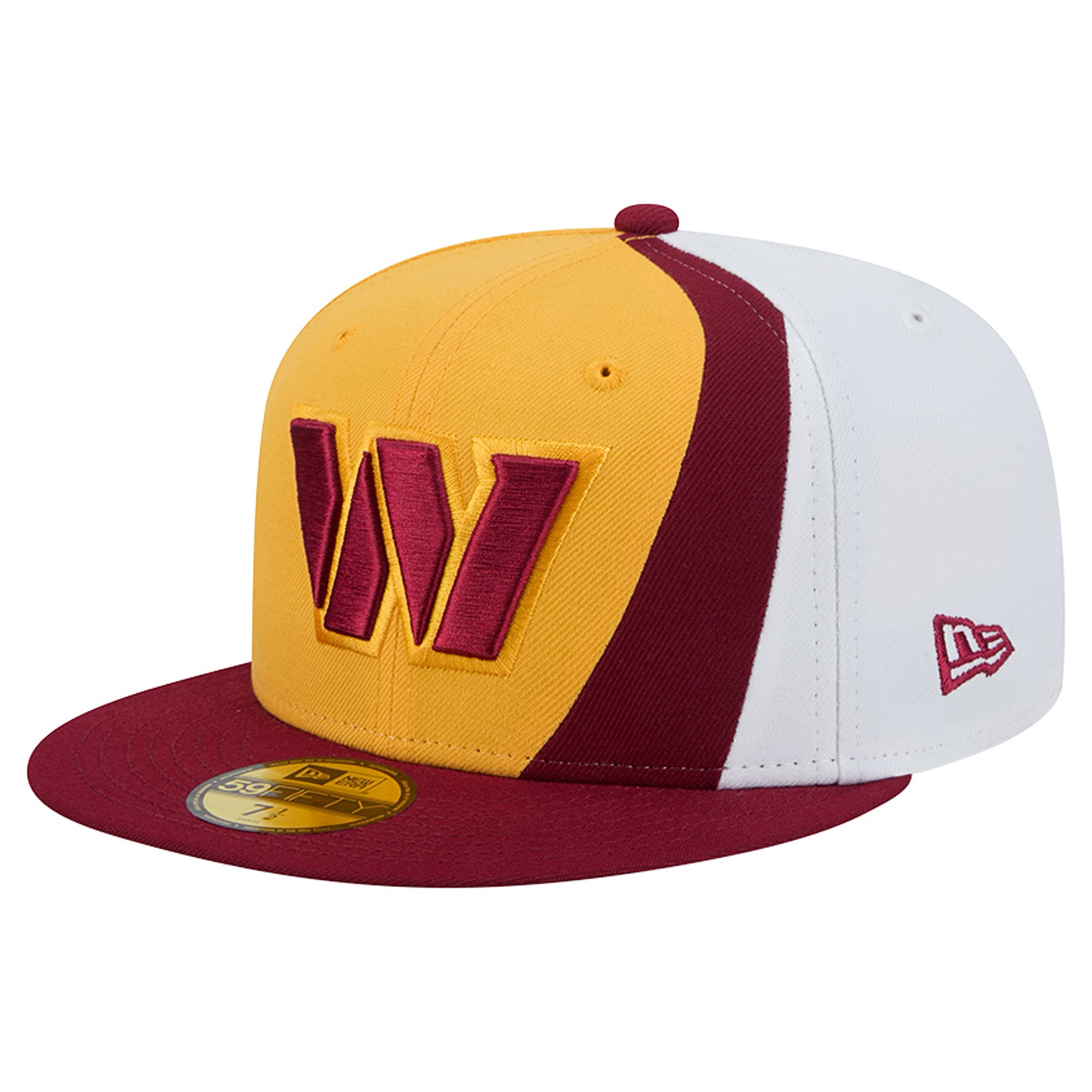 Casquette ajustée New Era Washington Commanders Shock 59FIFTY pour homme, couleur or/bordeaux
