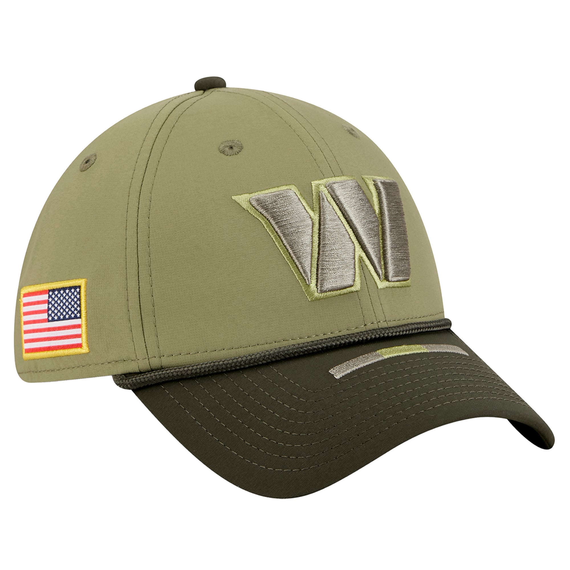 Men's New Era Green Washington Commanders 2025 Salute to Service 39THIRTY Flex Hat