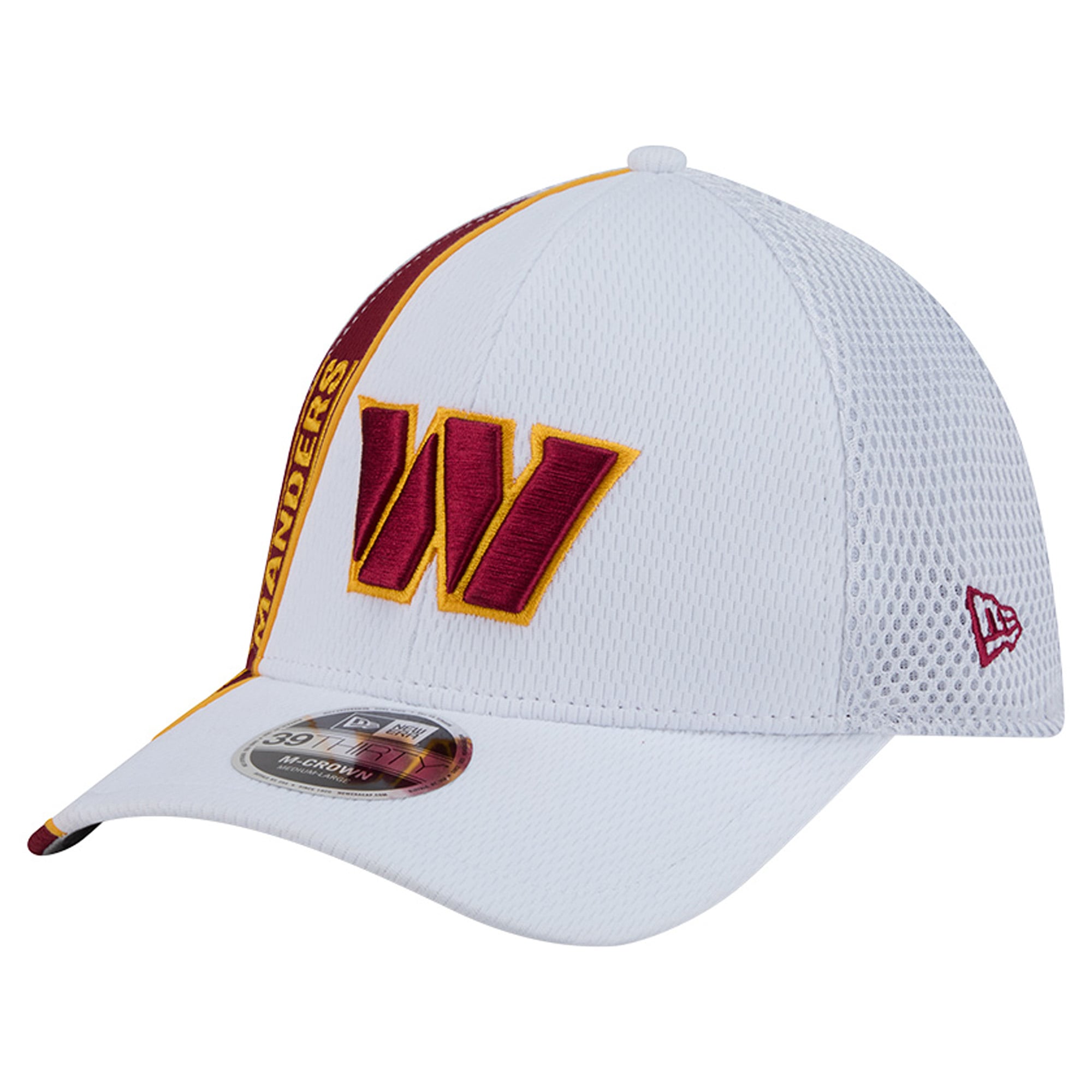 Casquette New Era blanche/bordeaux Washington Commanders Dash 39THIRTY M-Crown Flex pour homme
