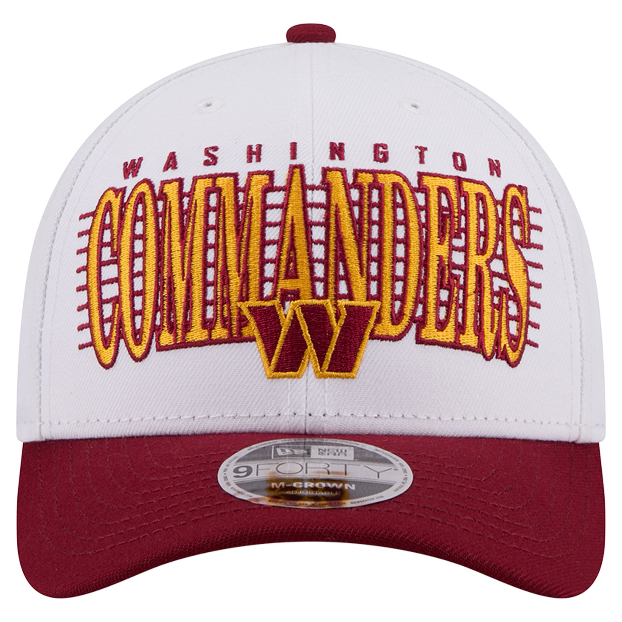 Casquette ajustable New Era blanche/bordeaux Washington Commanders Loyal 9FORTY M-Crown pour homme