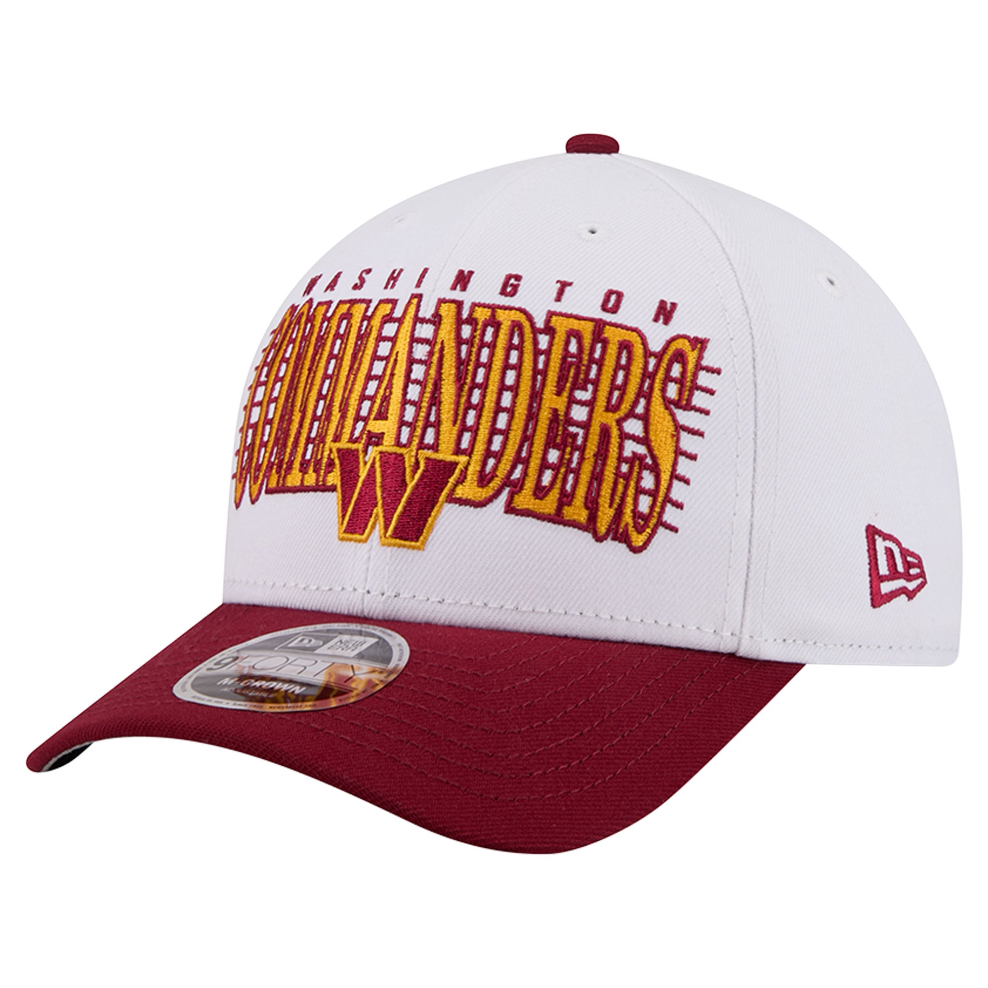 Casquette ajustable New Era blanche/bordeaux Washington Commanders Loyal 9FORTY M-Crown pour homme