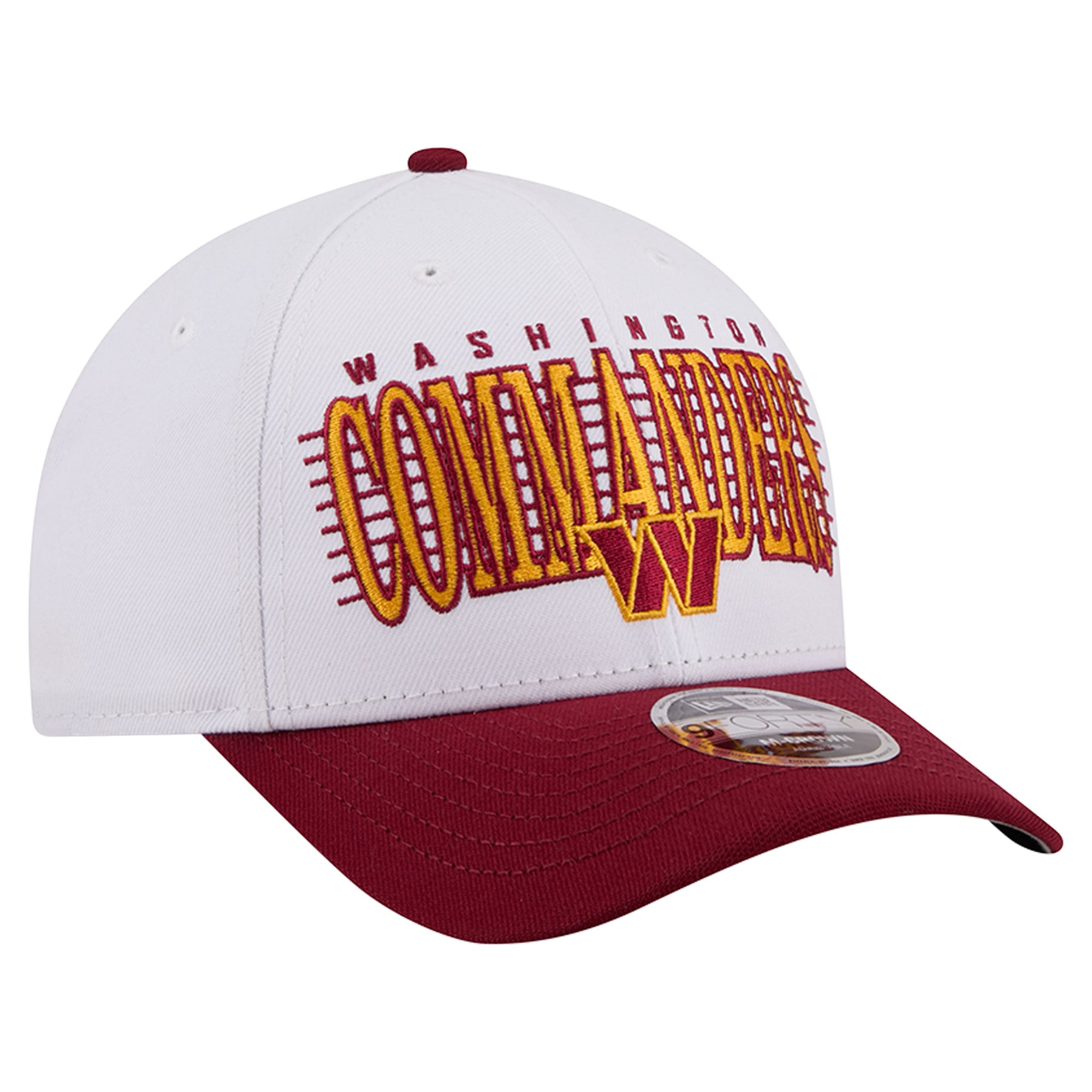 Casquette ajustable New Era blanche/bordeaux Washington Commanders Loyal 9FORTY M-Crown pour homme